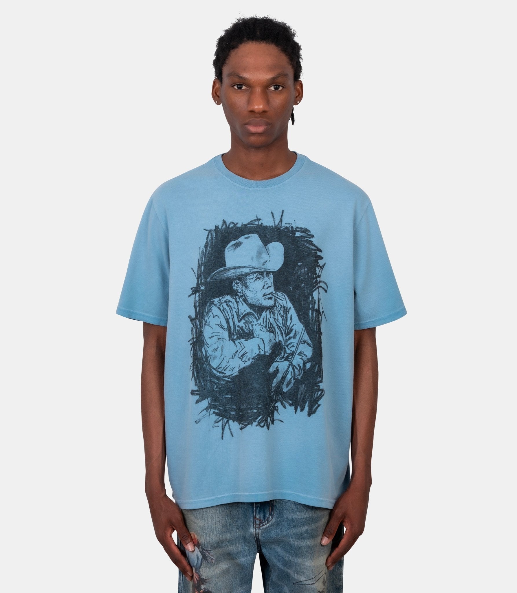 T-shirt best in the west - 01D-04-039-LIGHTBLUE-S - One of these days