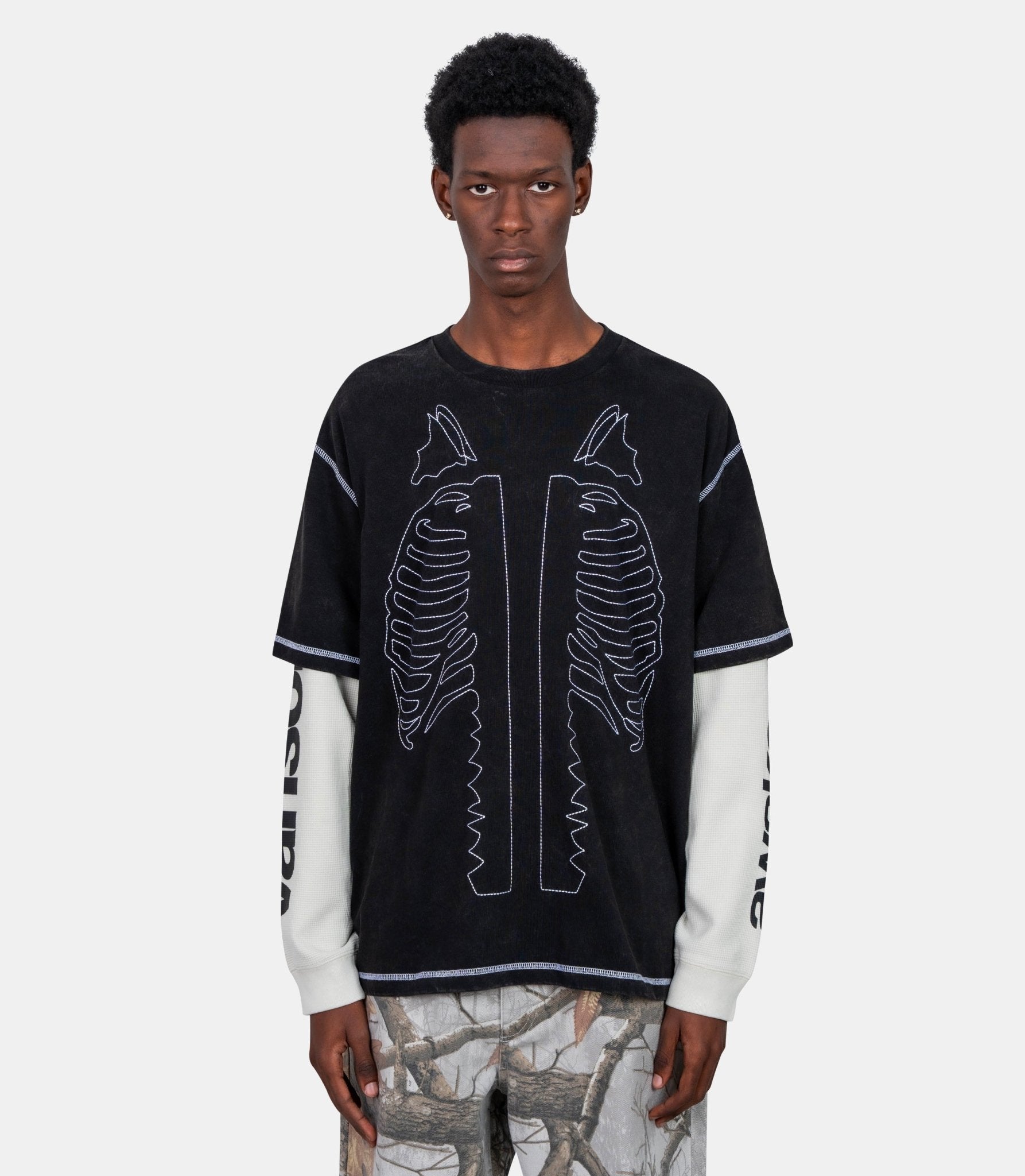 T-shirt bones waffle x vanson - AWK - FW25 - TP008 - S - Awake ny