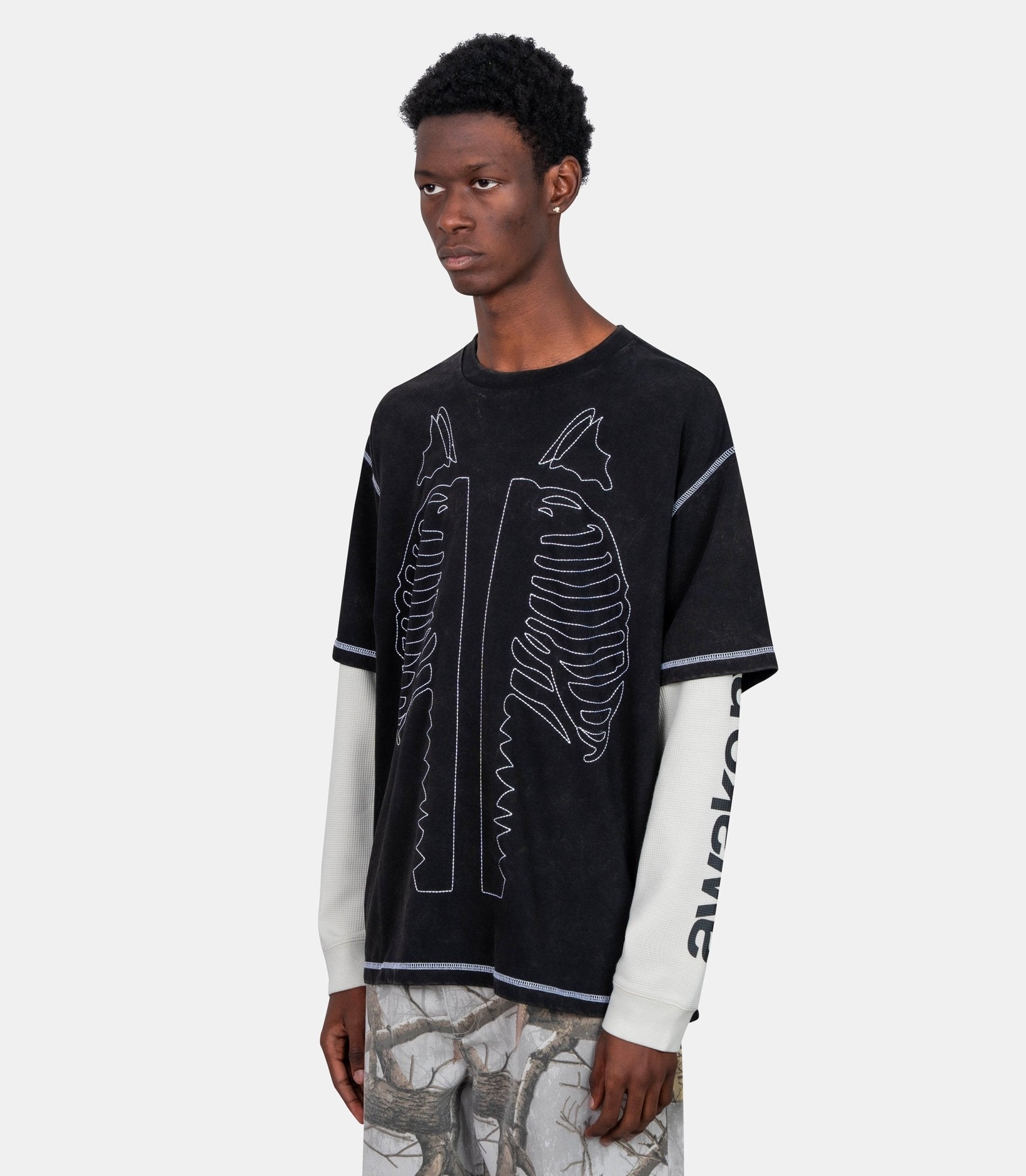T-shirt bones waffle x vanson - AWK - FW25 - TP008 - S - Awake ny
