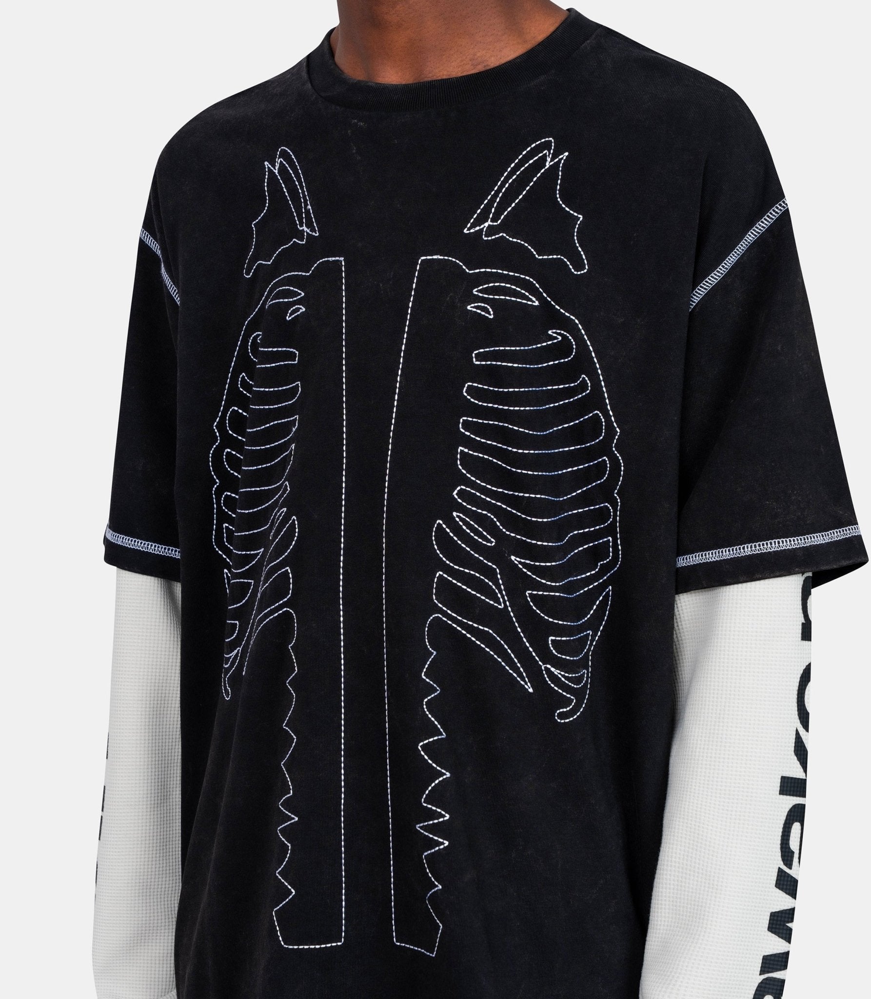 T-shirt bones waffle x vanson - AWK - FW25 - TP008 - S - Awake ny