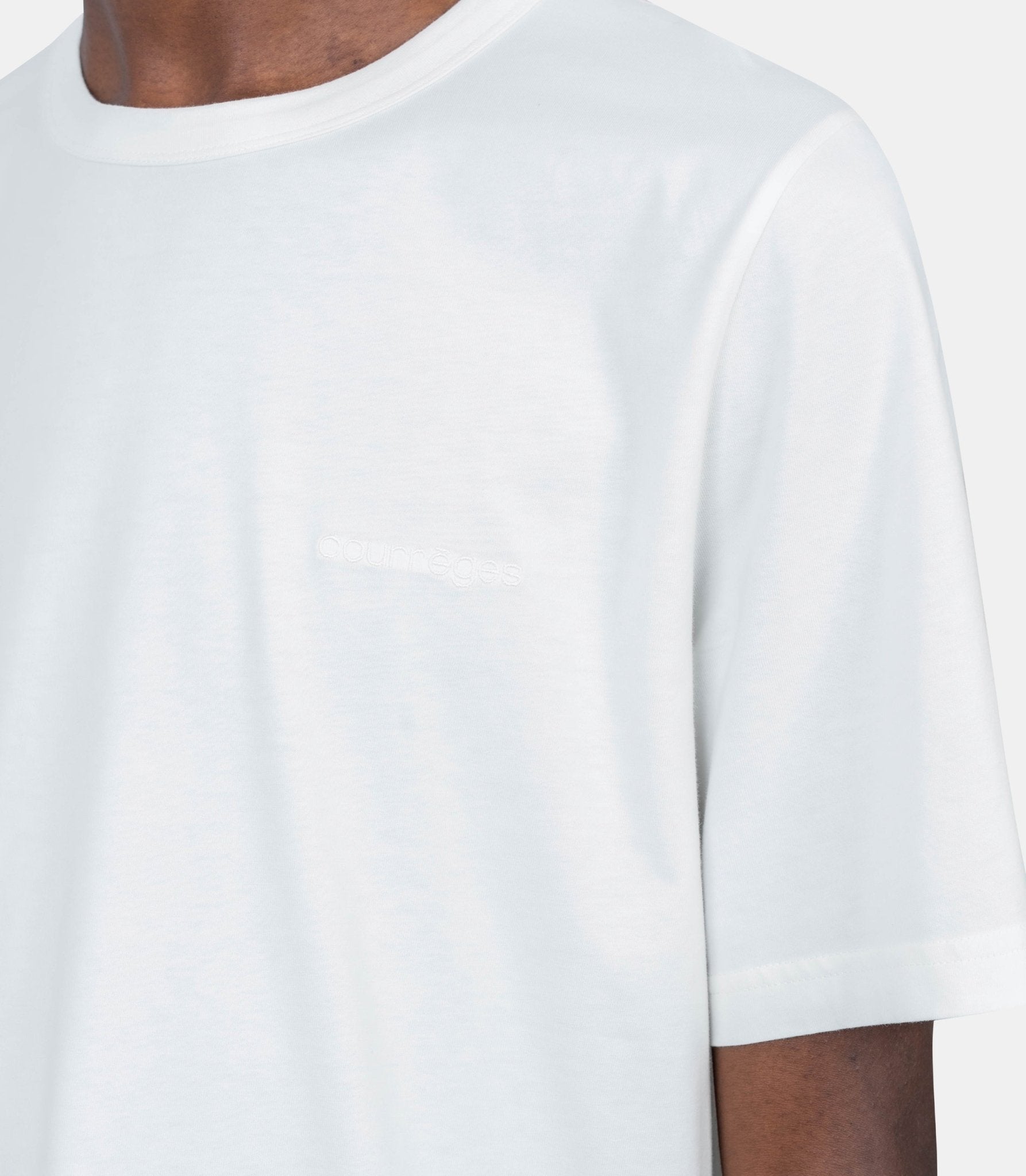 T-shirt brodé - 325JTS206JS0233 - 0001 - S - Courrèges
