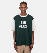 T-shirt broderie ami paris-UTS418.JE0272.A244-XS-Ami paris