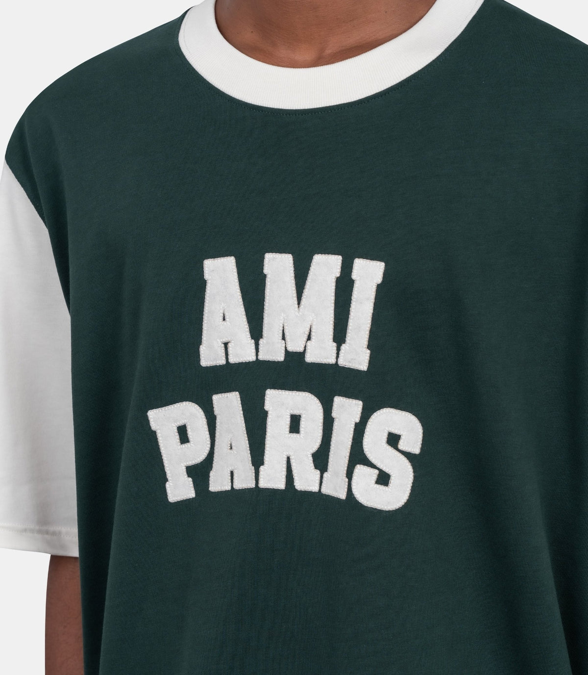 T-shirt broderie ami paris-UTS418.JE0272.A244-XS-Ami paris
