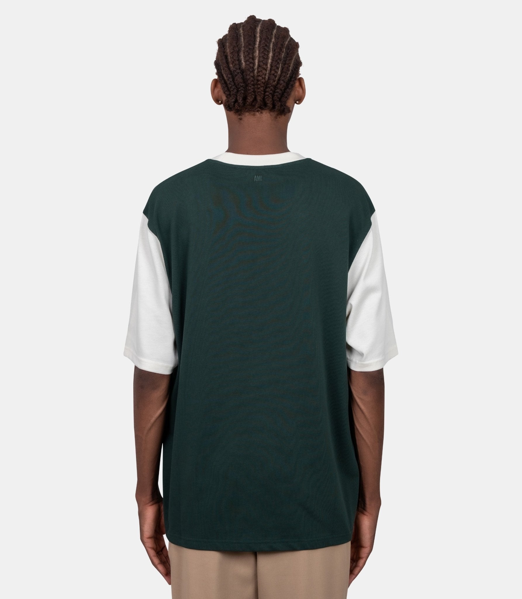 T-shirt broderie ami paris-UTS418.JE0272.A244-XS-Ami paris