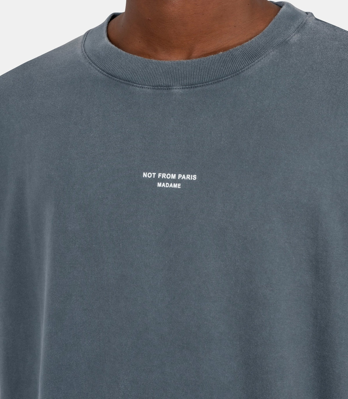 T-shirt classique slogan-M-TS202-CO248-DGR-XS-Drôle de monsieur