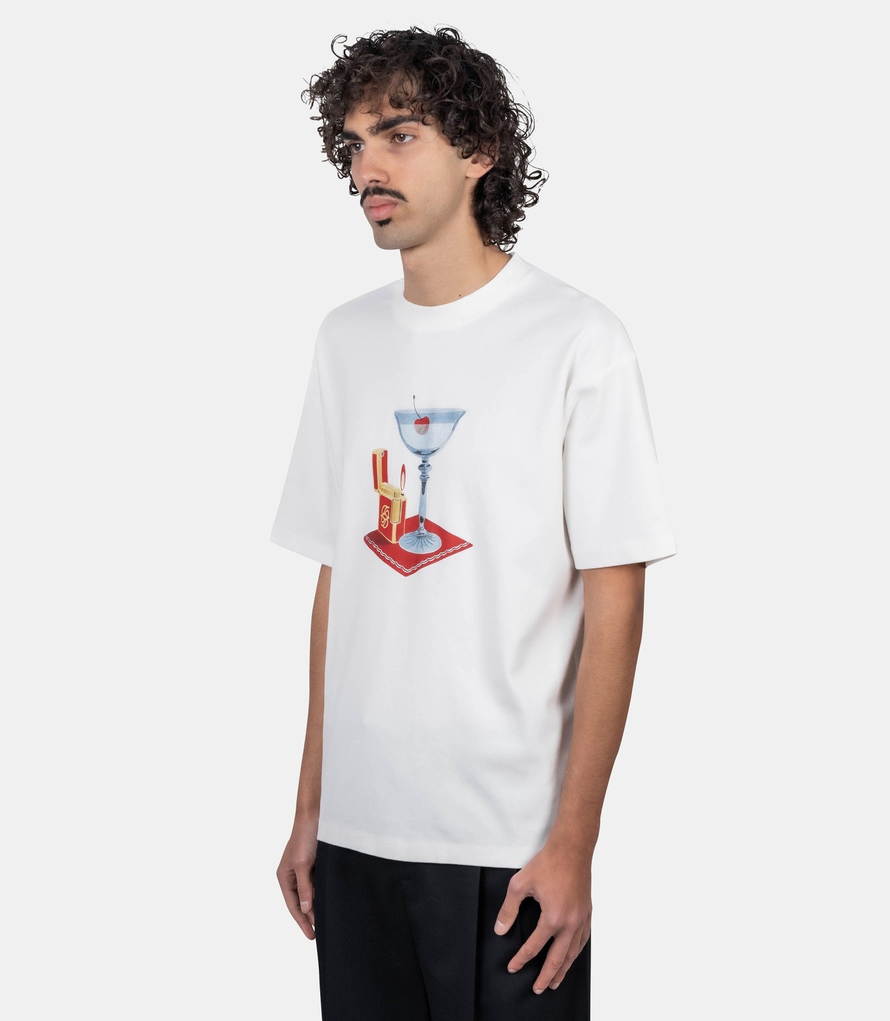 T-shirt cocktail - J-TS291-CO002-OW-XS - Drôle de monsieur