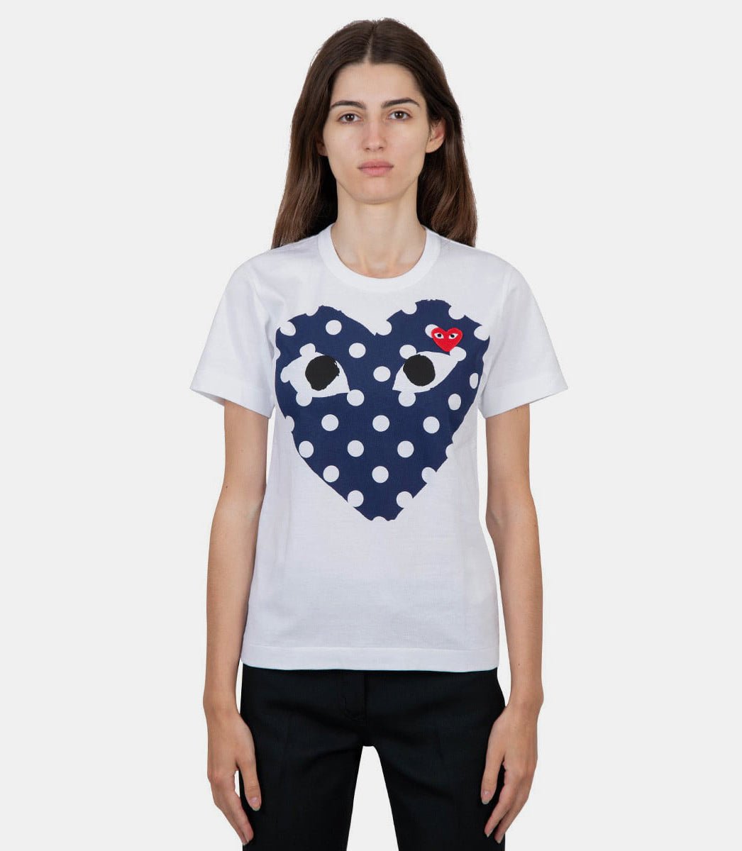 T-shirt coeur bleuP1T233 - WHITE - FW24 - SComme des garçons play