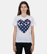 T-shirt coeur bleuP1T233 - WHITE - FW24 - SComme des garçons play