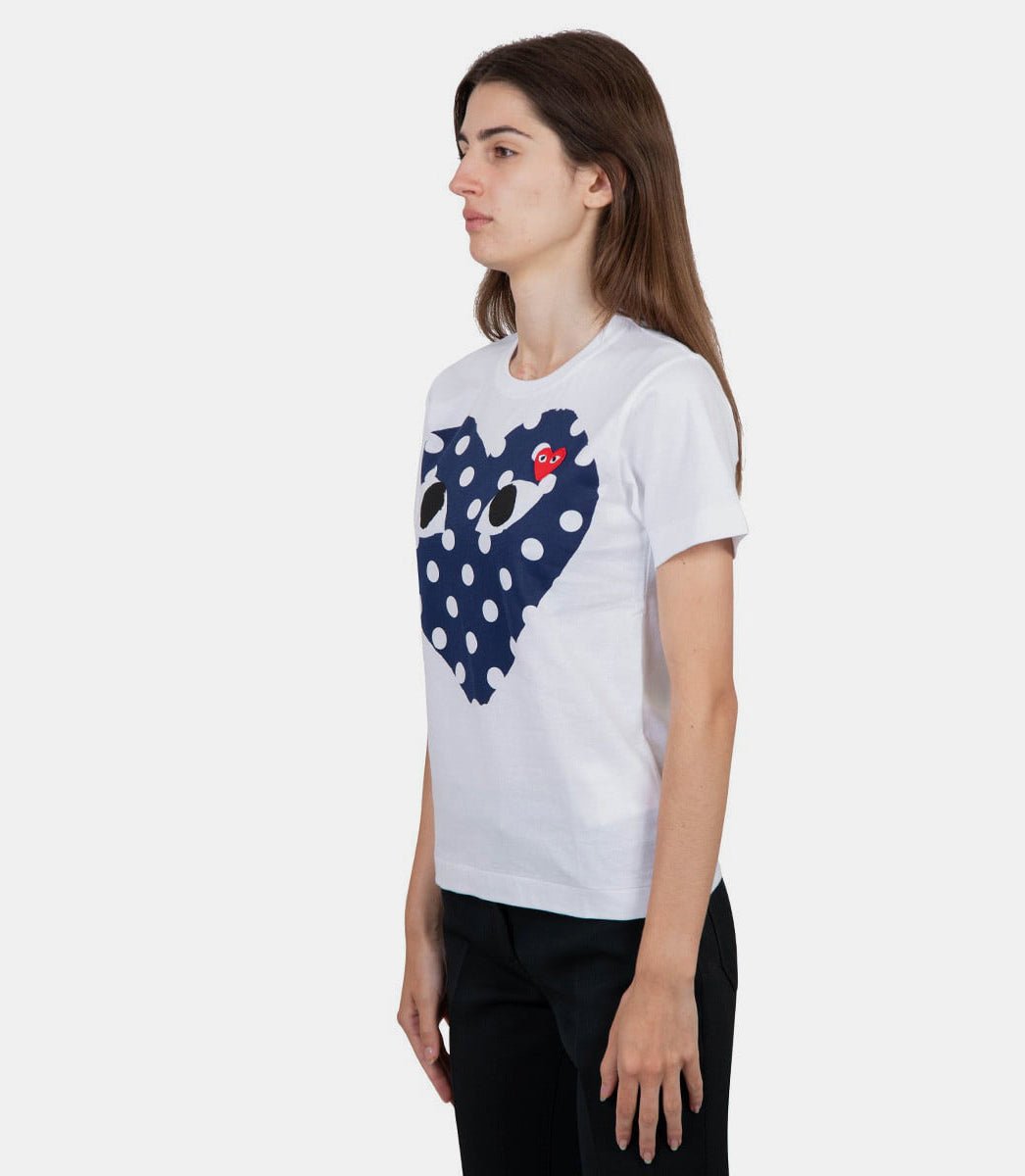 T-shirt coeur bleuP1T233 - WHITE - FW24 - SComme des garçons play