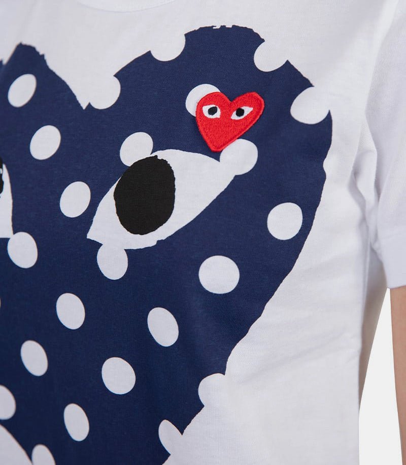 T-shirt coeur bleuP1T233 - WHITE - FW24 - SComme des garçons play