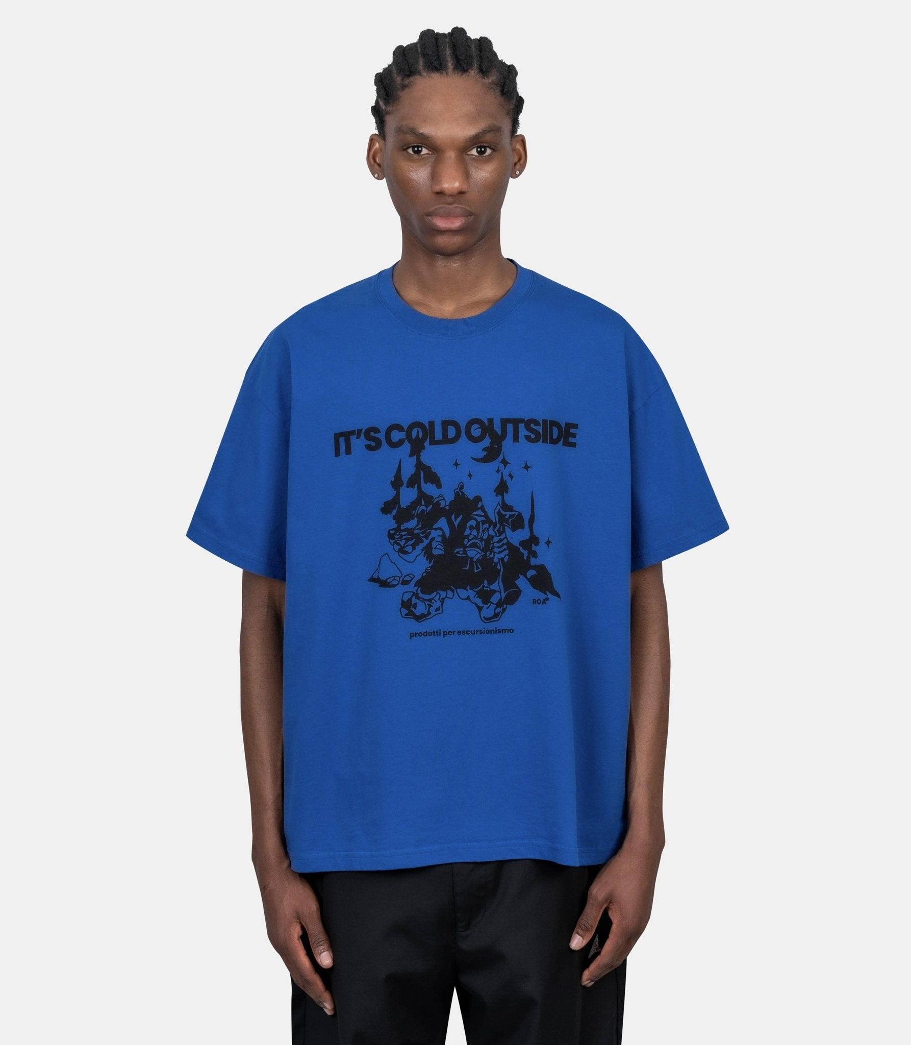 T-shirt cold - YBMW079JY09-BLU0001-S - Roa