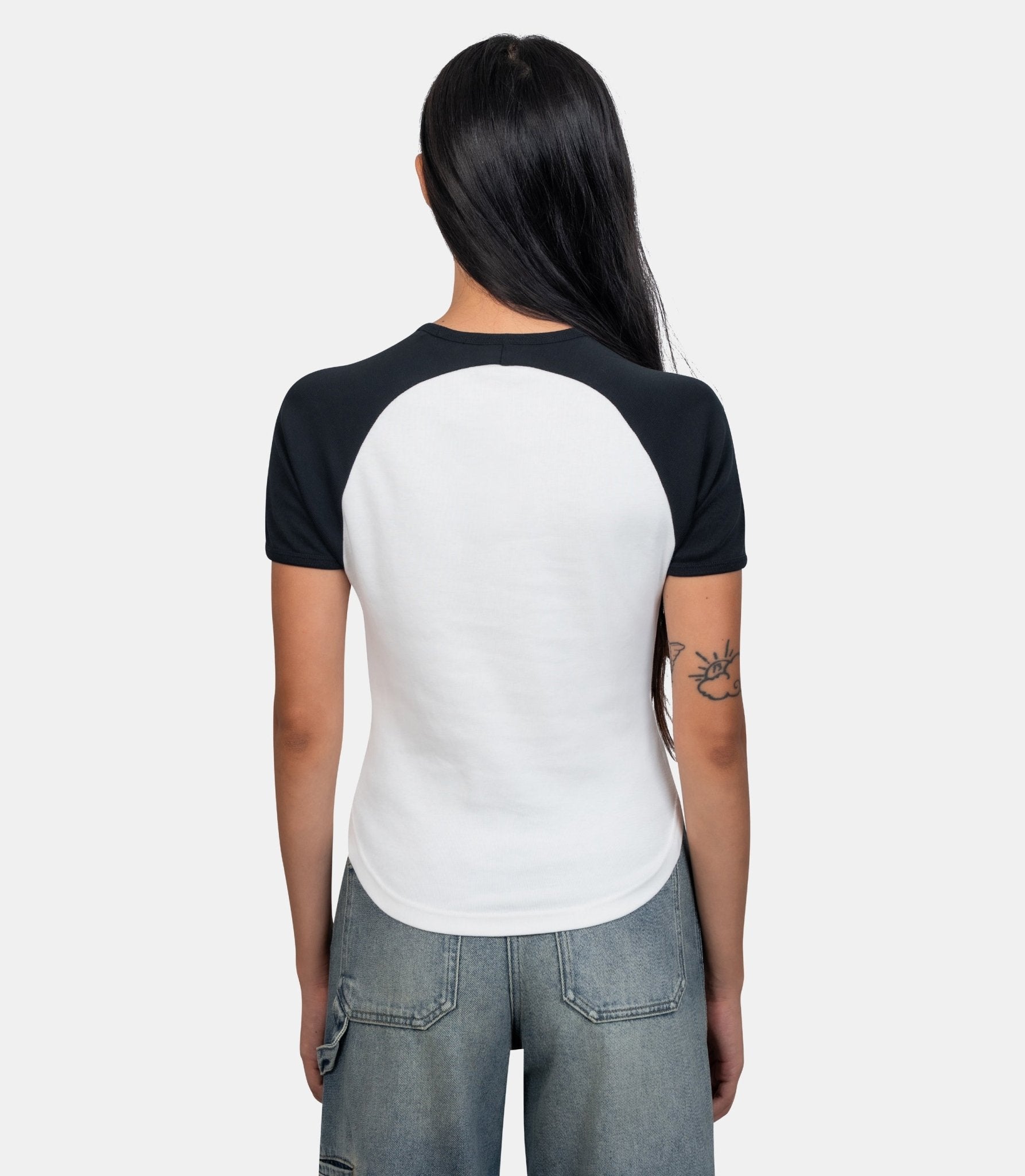 T-shirt contraste cercle - 325JTS214JS0203 - 0098 - XS - Courrèges