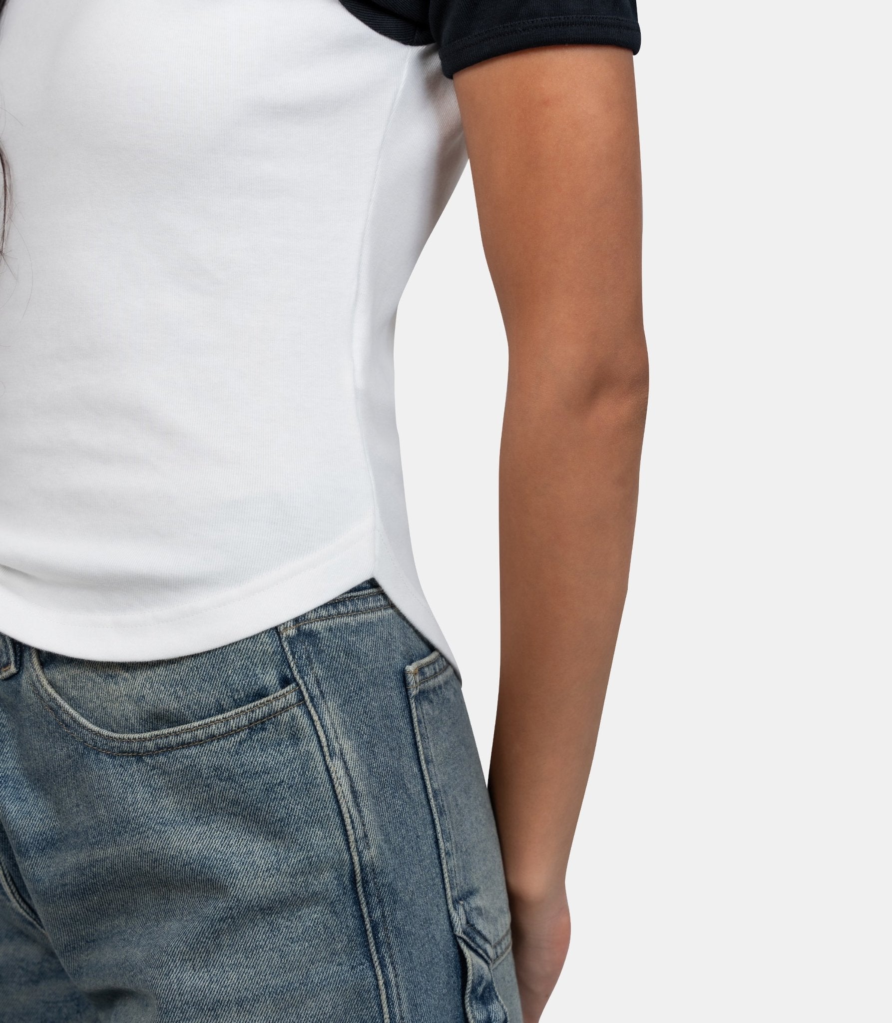 T-shirt contraste cercle - 325JTS214JS0203 - 0098 - XS - Courrèges