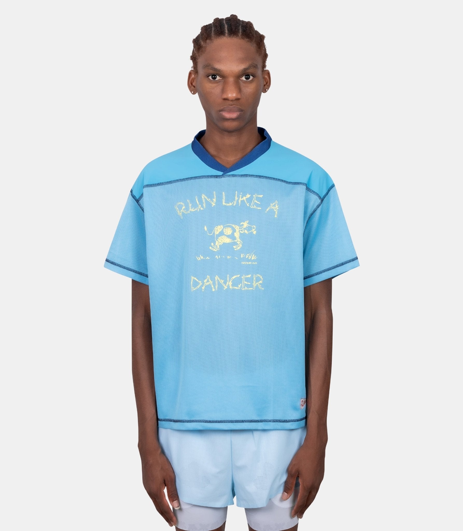 T-shirt cow dancer mesh-AZ-DLAR-MESH-BLUE-S-Alex zono
