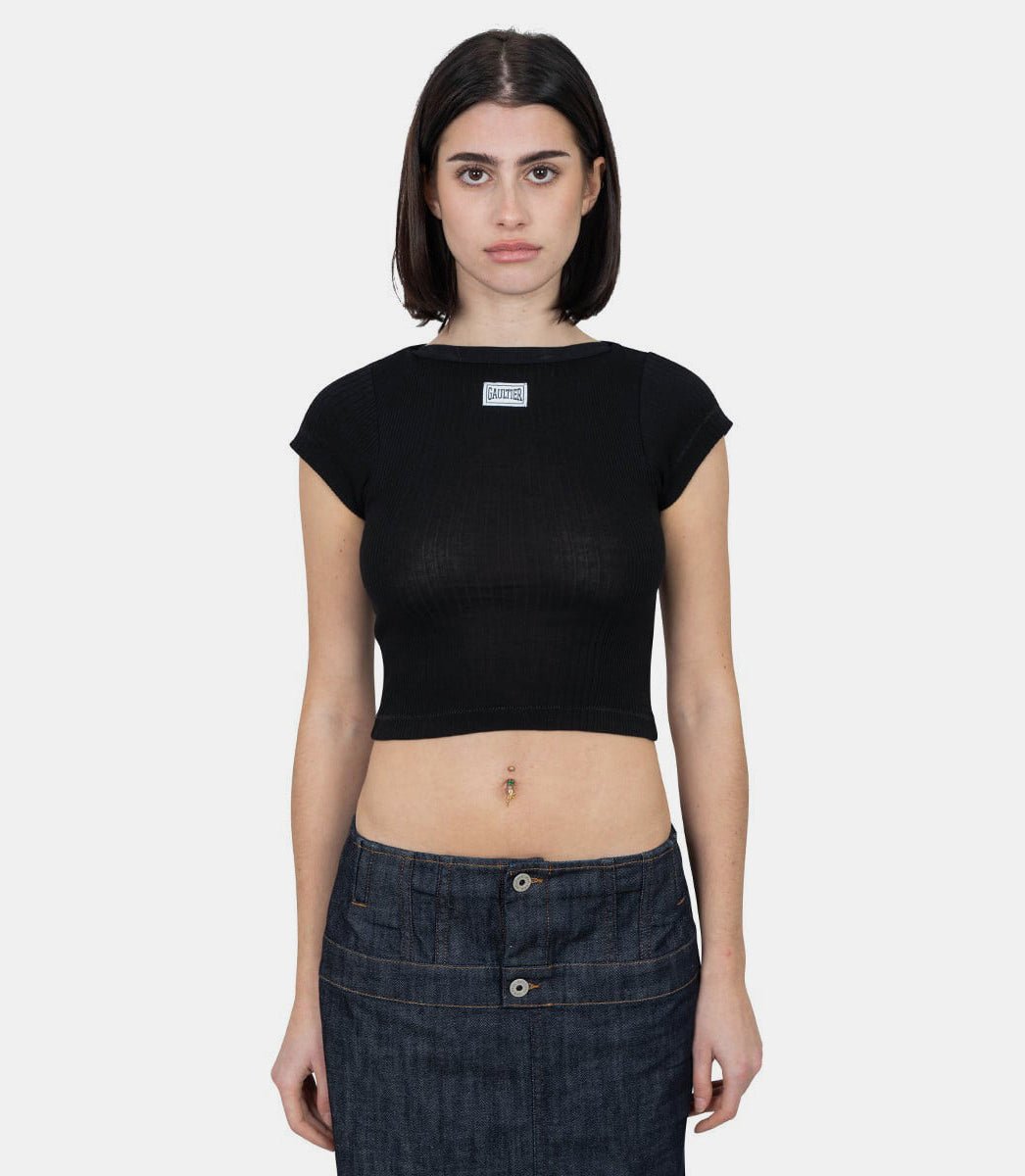 T-shirt crop baby patch "gaultier"25/33 - F - TS105P - J054 - 00 - XSJean paul gaultier