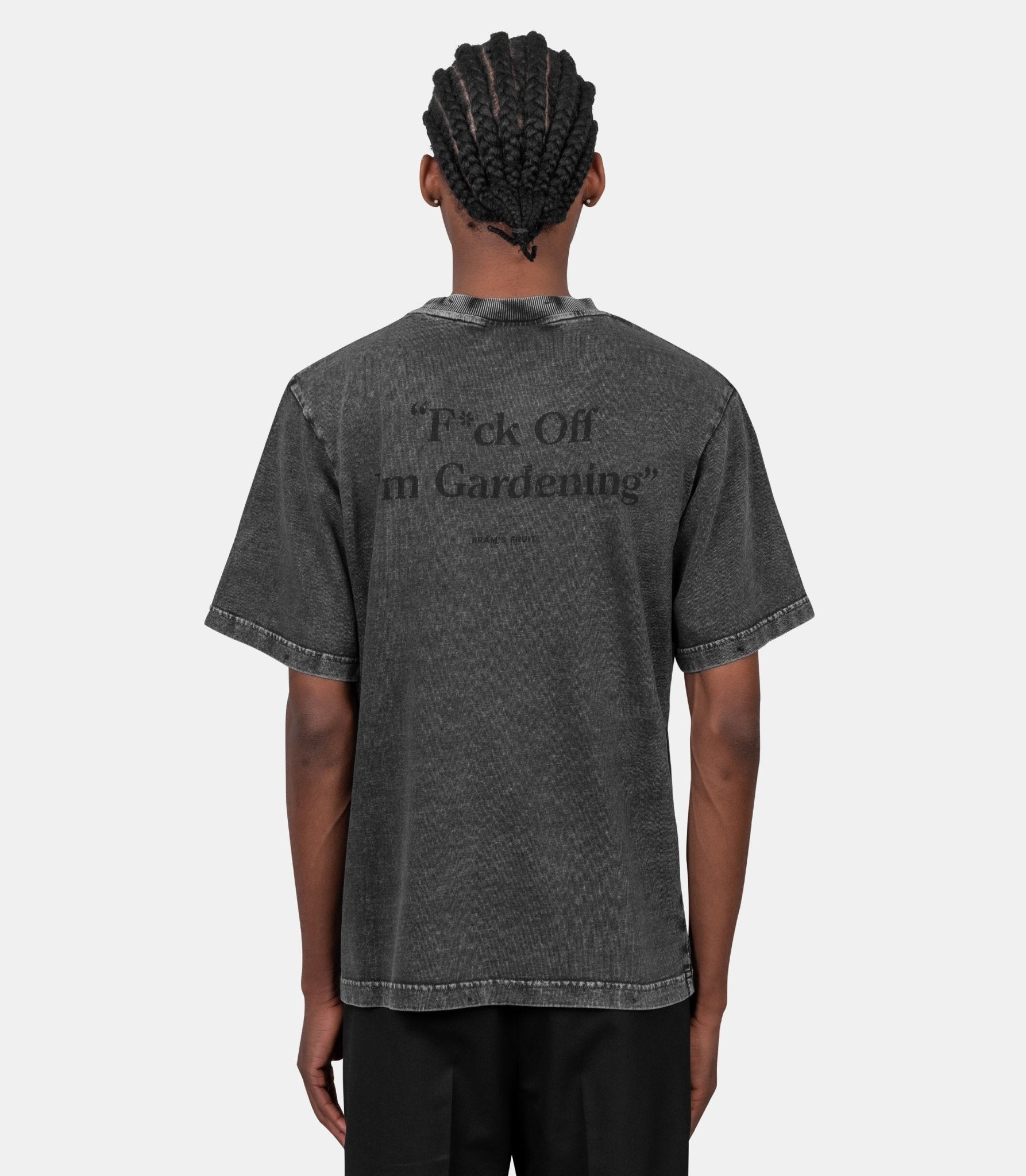 T-shirt distressed f*ck off I'm gardening - 1161-washedcharcoal-S - Bram’s fruit