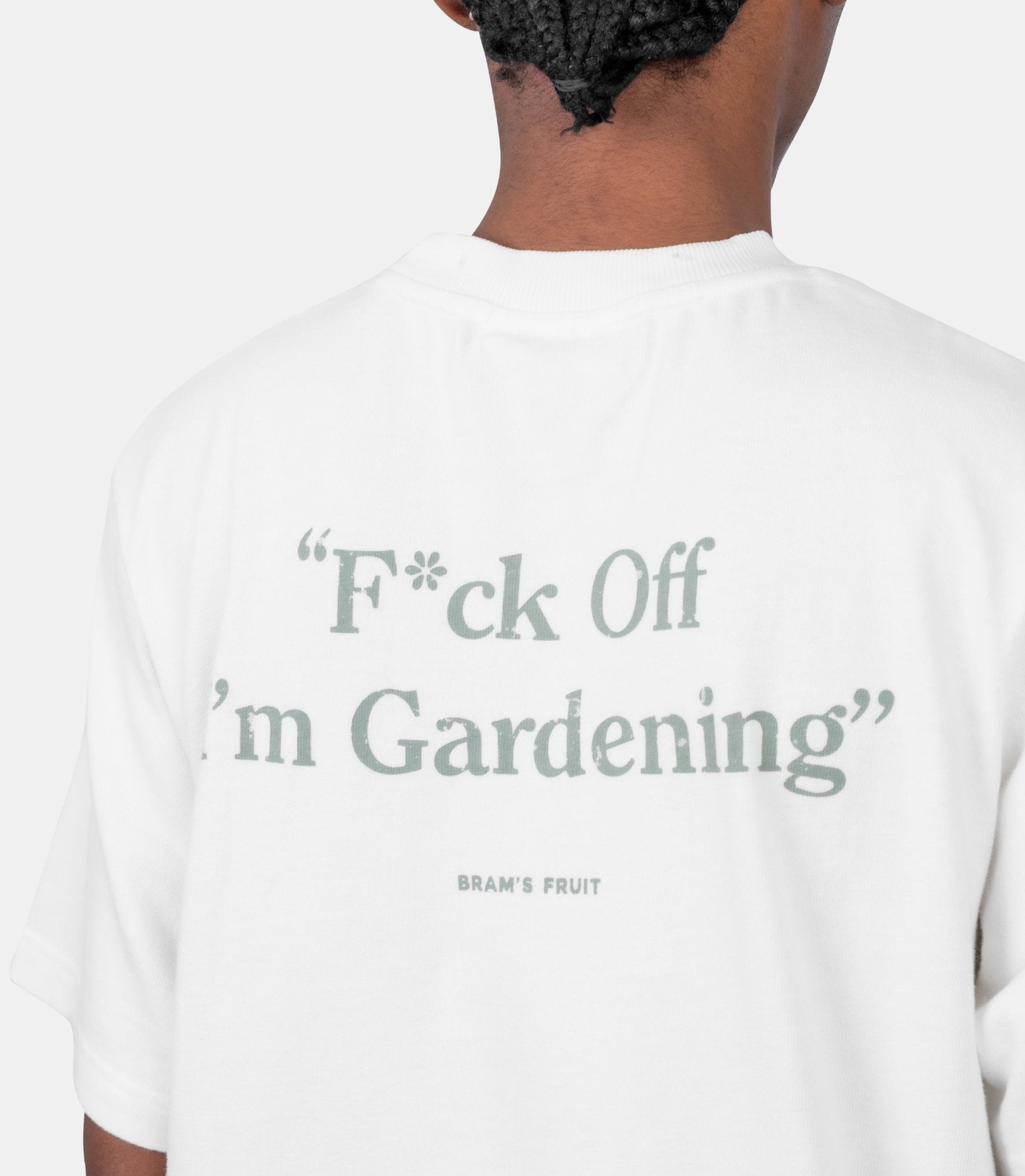 T-shirt distressed f*ck off I'm gardening - 838-white-S - Bram’s fruit