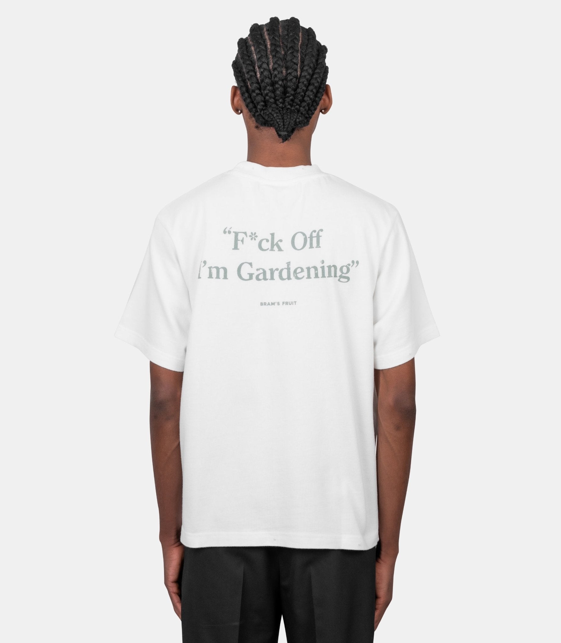 T-shirt distressed f*ck off I'm gardening - 838-white-S - Bram’s fruit