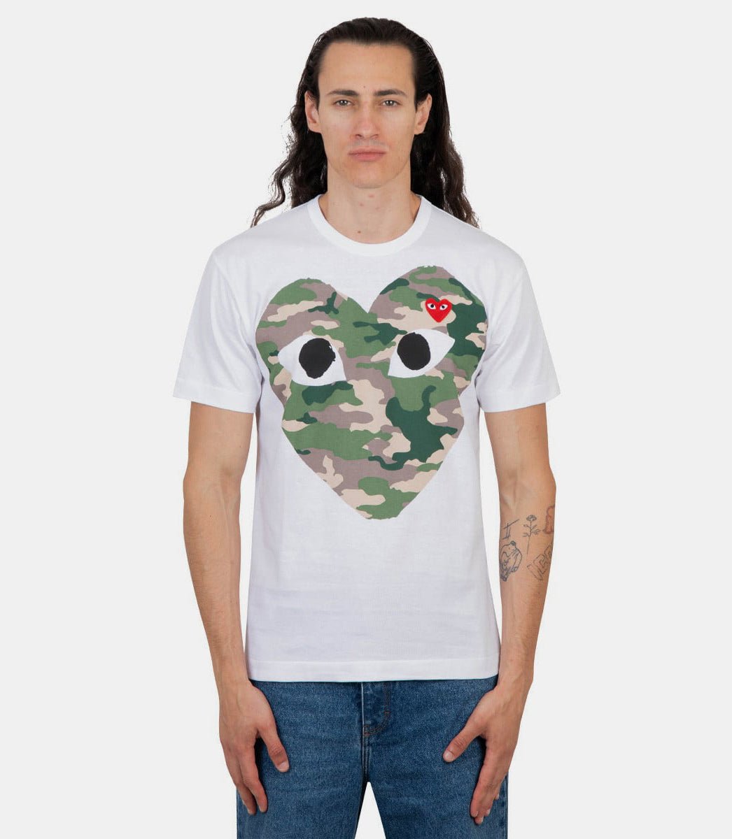 T-shirt double logo camouflageAX - T242 - 051 - 1 - SComme des garçons play