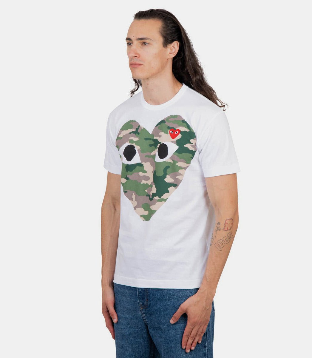 T-shirt double logo camouflageAX - T242 - 051 - 1 - SComme des garçons play