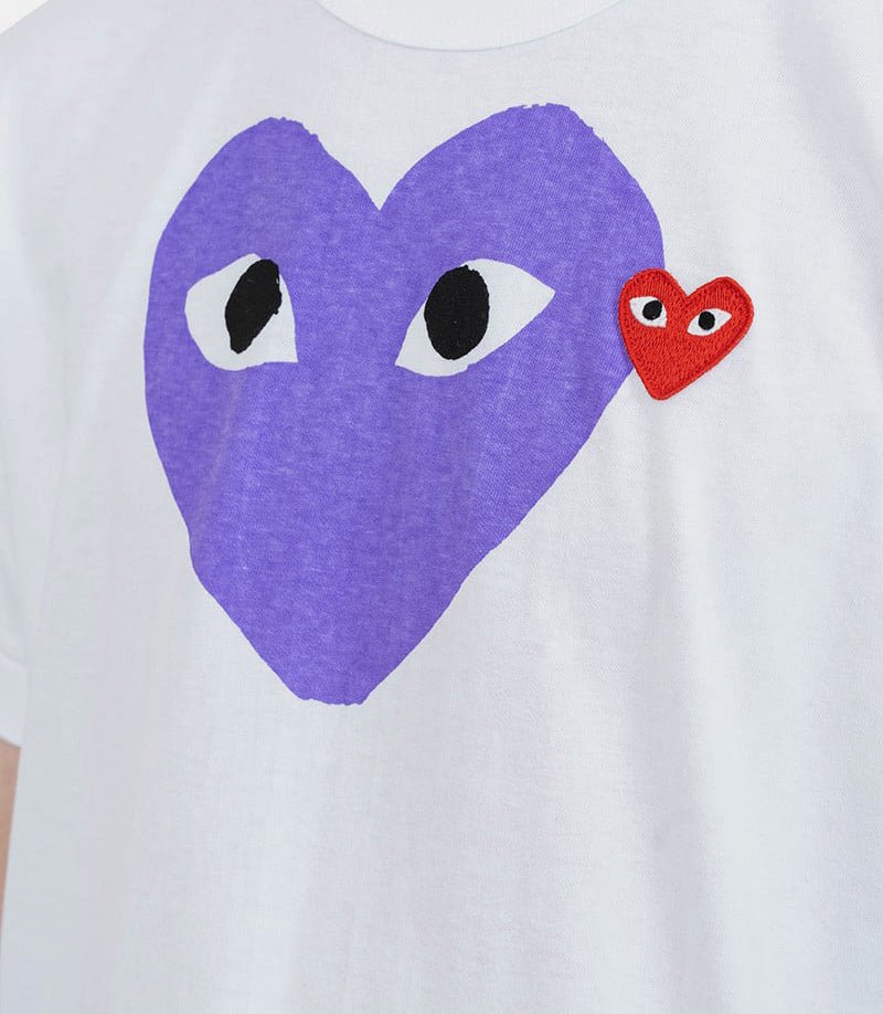 T-shirt emblème rouge tricotéAX - T106 - 051 - 1 - SComme des garçons play