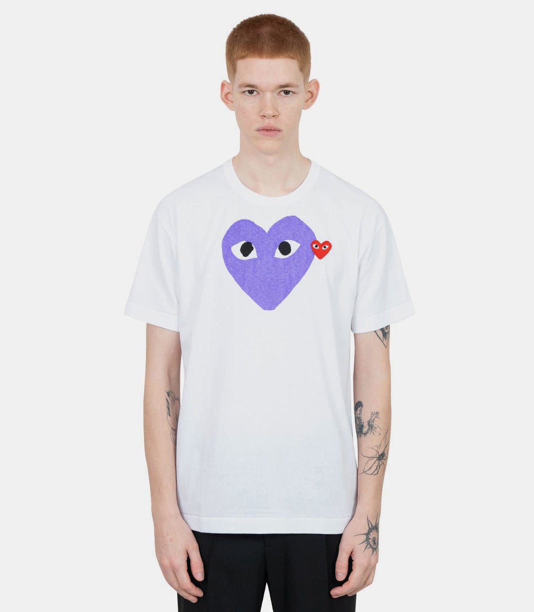 T-shirt emblème rouge tricotéAX - T106 - 051 - 1 - SComme des garçons play