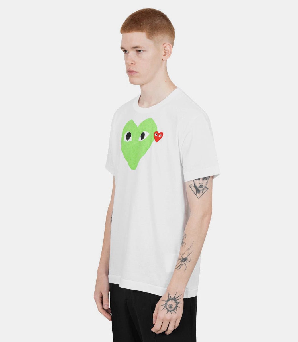 T-shirt emblème rouge tricotéAX - T106 - 051 - 3 - SComme des garçons play