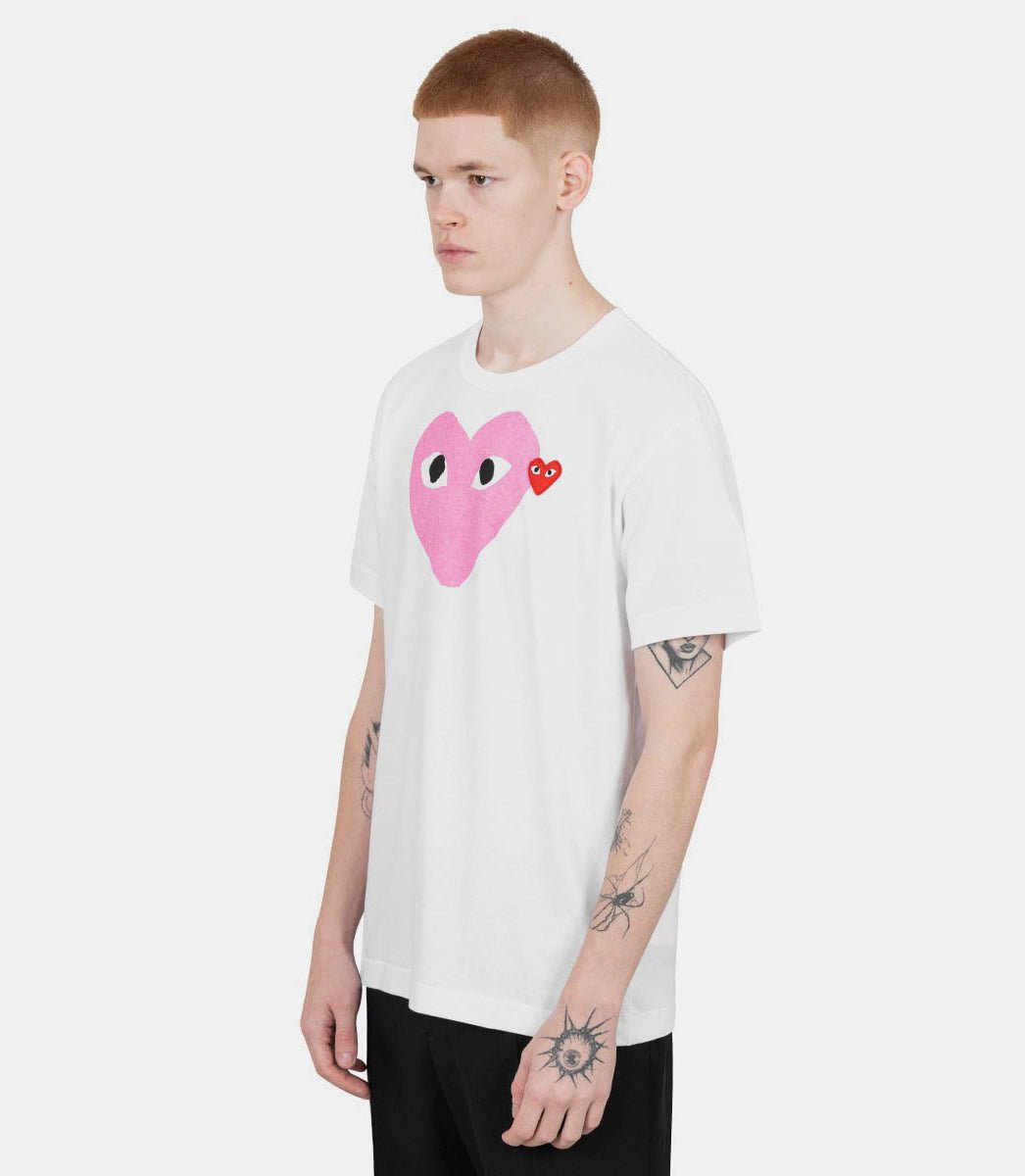 T-shirt emblème rouge tricotéAX - T106 - 051 - 4 - SComme des garçons play