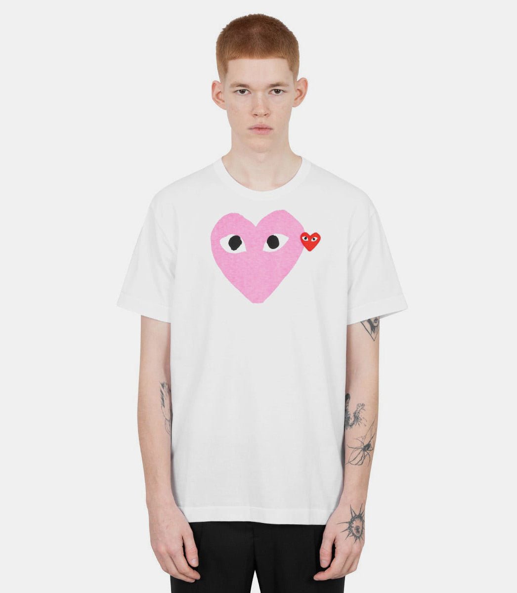 T-shirt emblème rouge tricotéAX - T106 - 051 - 4 - SComme des garçons play
