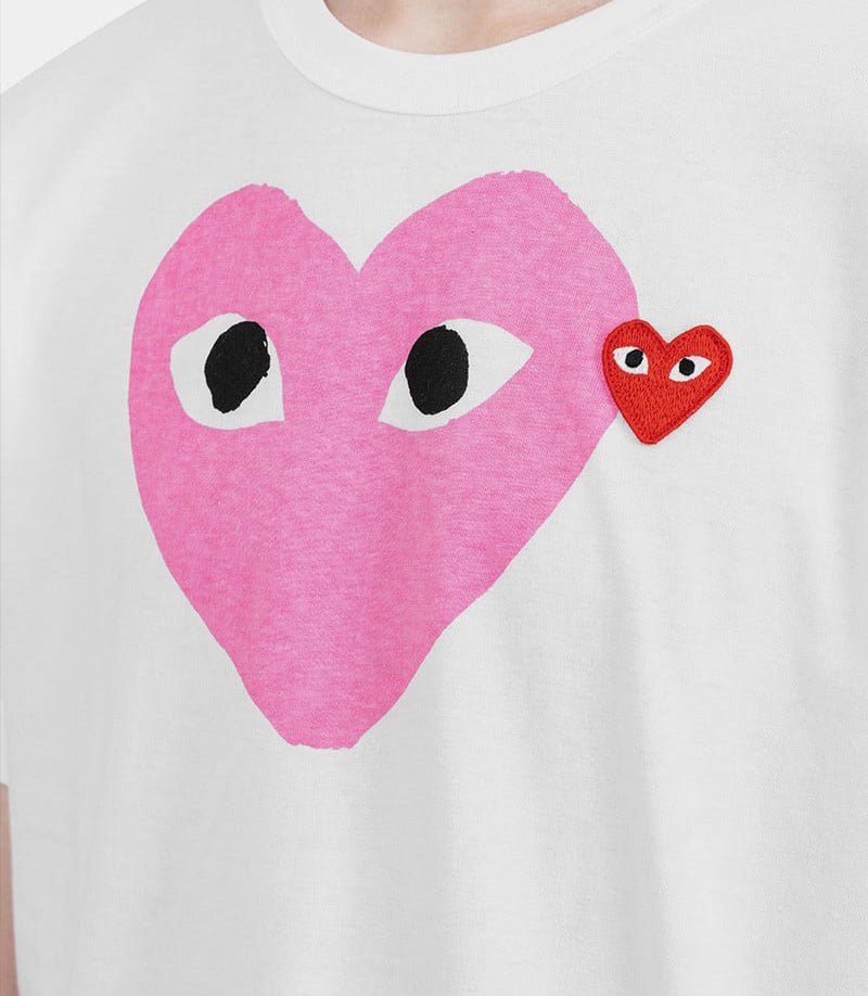 T-shirt emblème rouge tricotéAX - T106 - 051 - 4 - SComme des garçons play