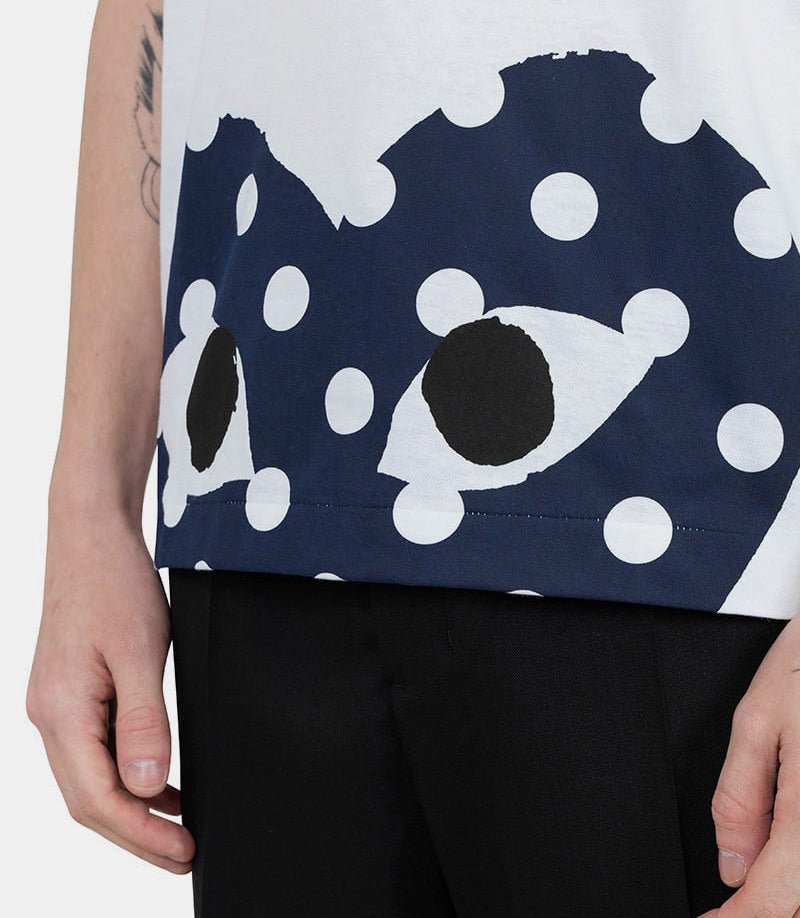 T-shirt emblème rouge tricoté - AX - T236 - 051 - 1 - S - Comme des garçons play