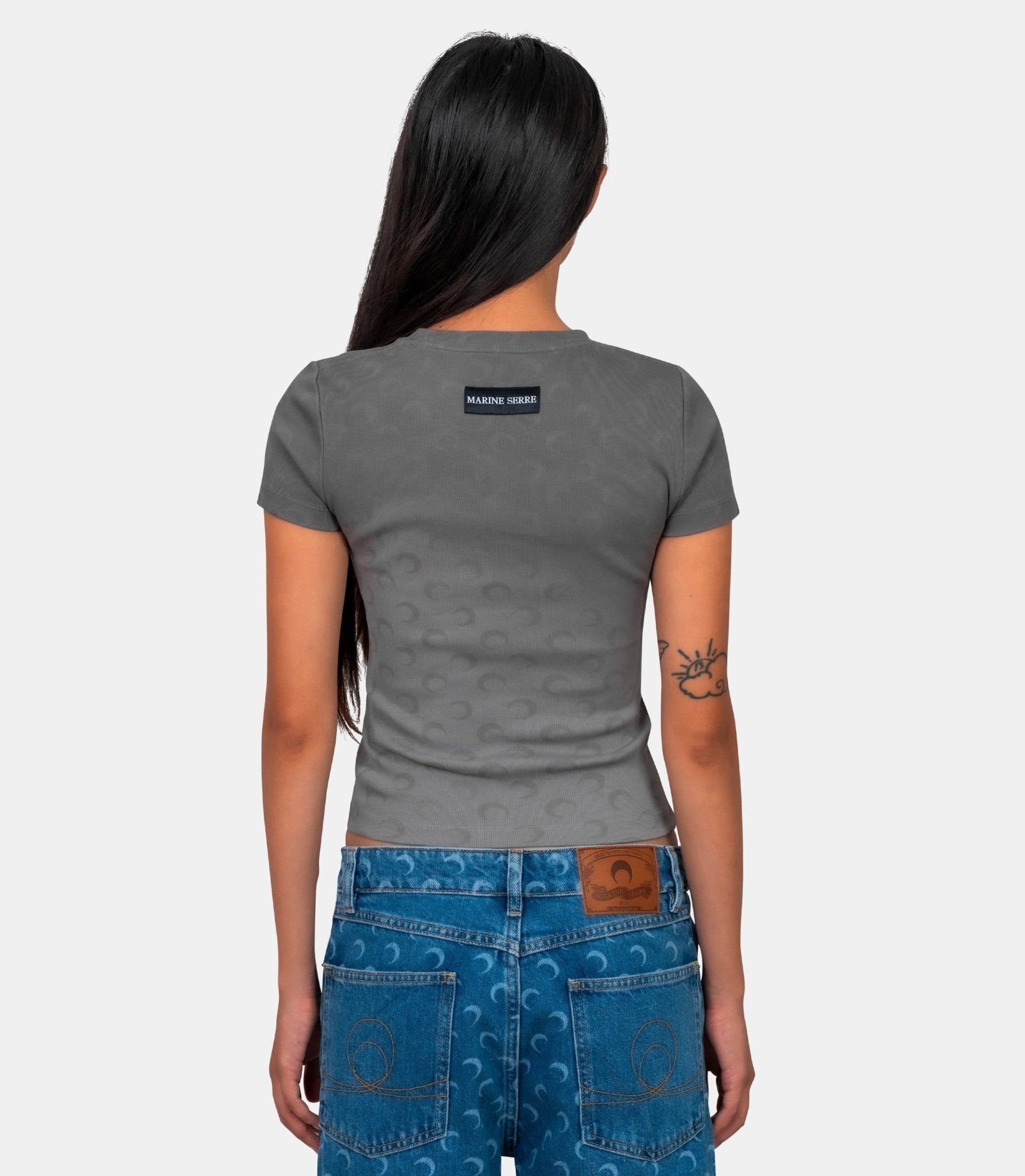 T-shirt faded moon - WTT012ACJER0070 - CJER0070 - XS - Marine serre