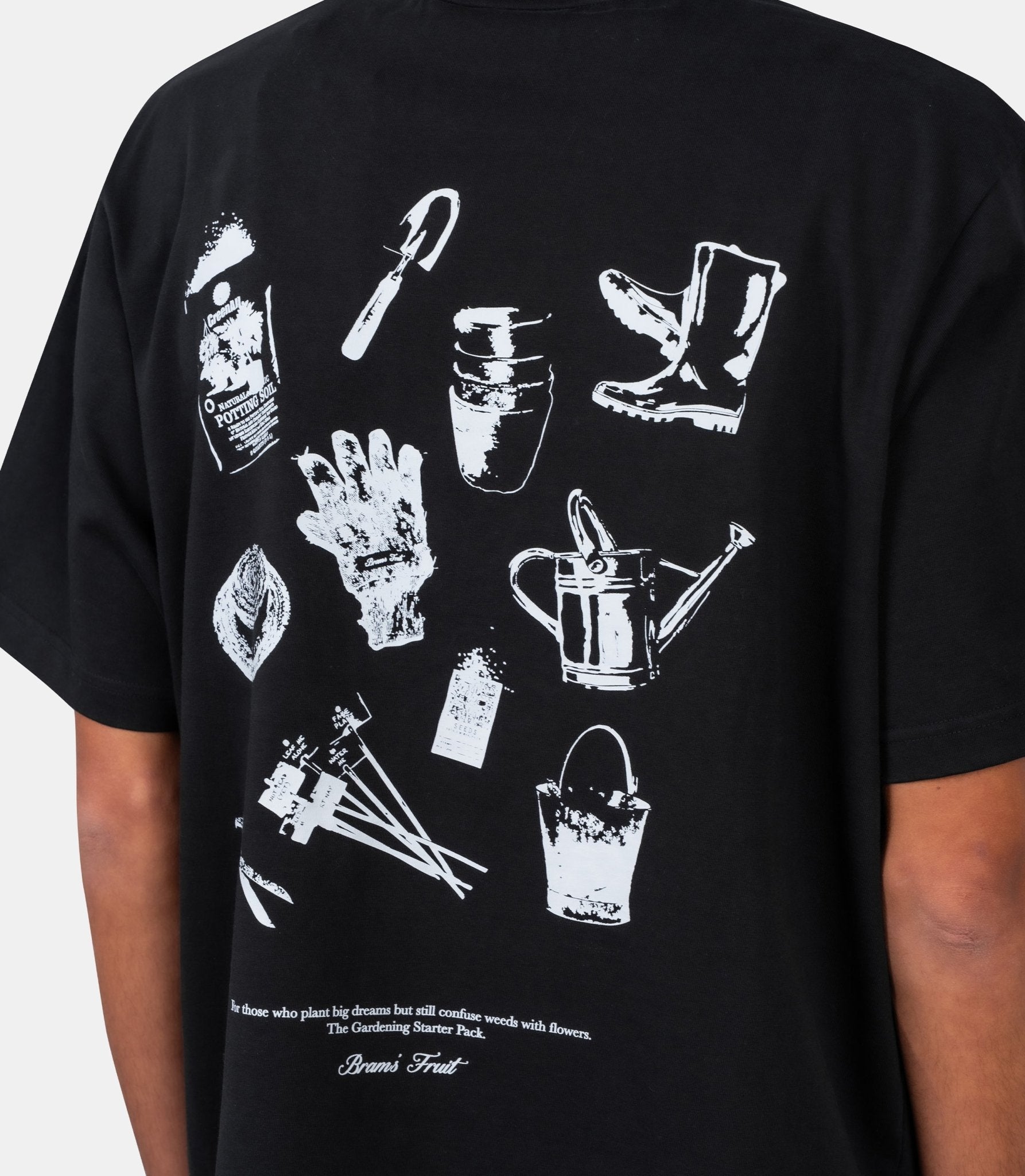 T-shirt gardening kit - 1211-black-S - Bram’s fruit