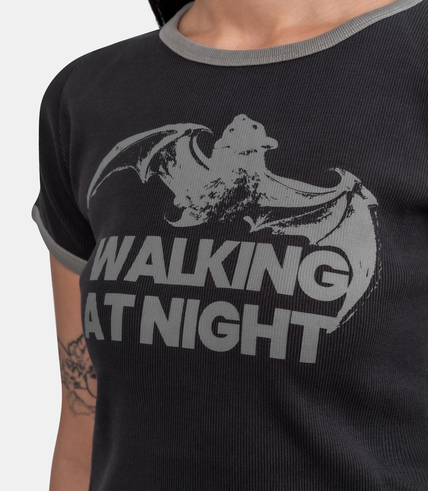 T-shirt guniy - YBWW017JY06-BLK0020-S - Roa