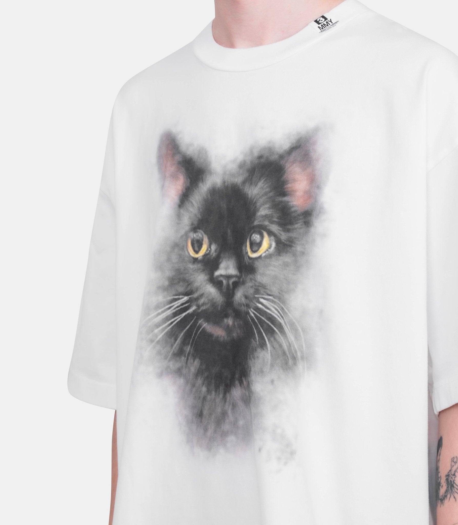 T-shirt imprimé chat - J15TS762-WHITE-44 - Mihara yasuhiro
