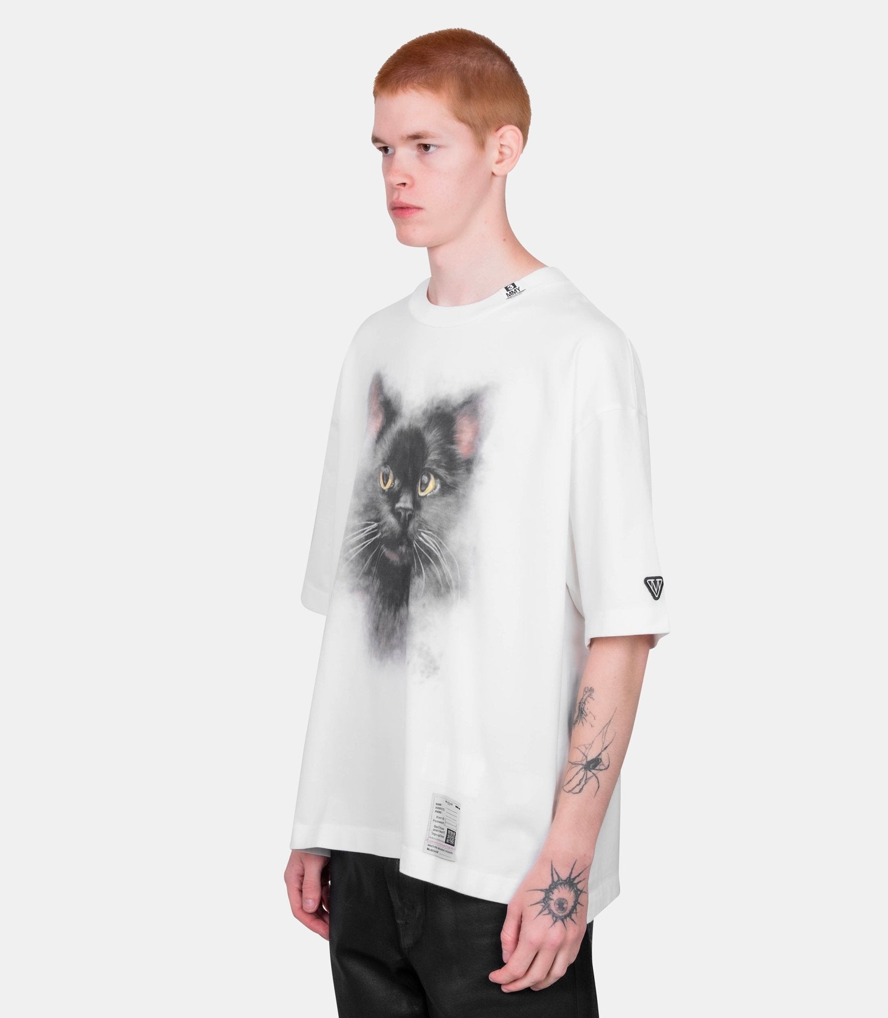 T-shirt imprimé chat - J15TS762-WHITE-44 - Mihara yasuhiro