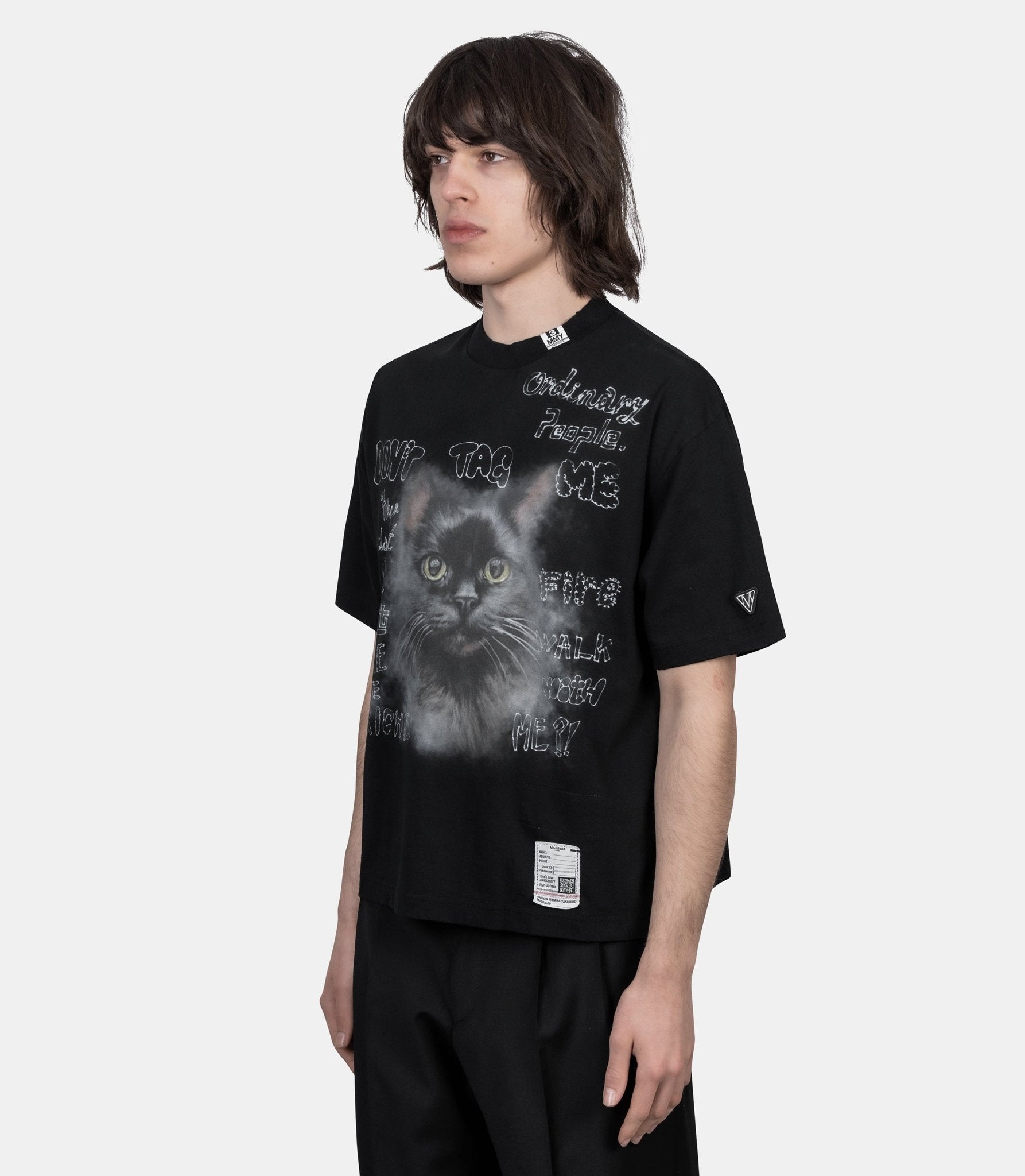 T-shirt imprimé chat - K16TS772-B-38 - Mihara yasuhiro
