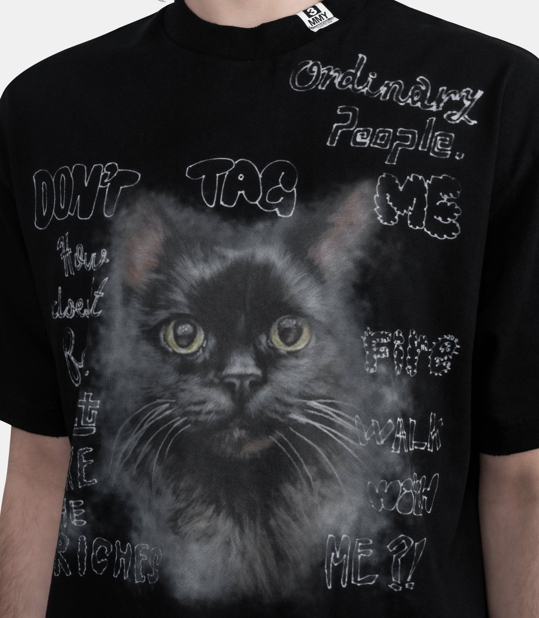 T-shirt imprimé chat - K16TS772-B-38 - Mihara yasuhiro