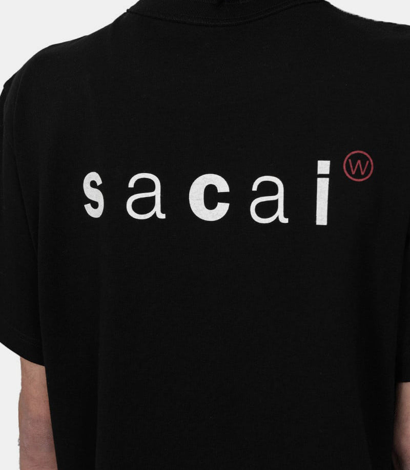 sacai × WTAPS Flock Print T-Shirt サイズ3 新品 sacai × WTAPS Flock