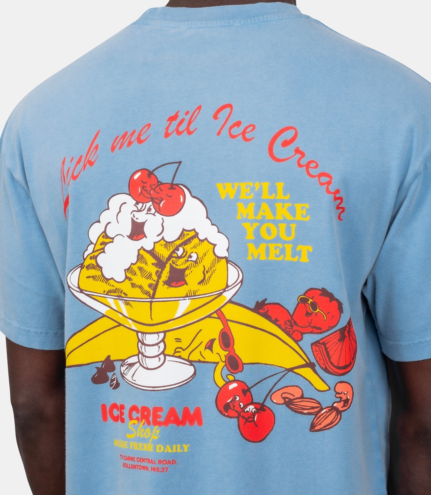 T-shirt lick me - SS26ST0110-off-blue-S - Carne bollente