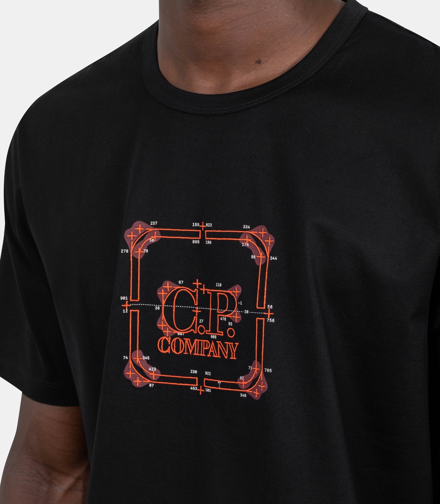 T-shirt logo carré - 19CLTS055A - 006370W - 999 - S - C.p. company metropolis series