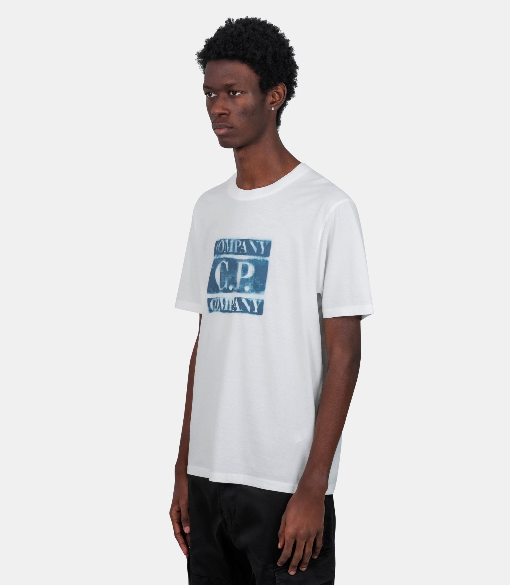 T-shirt logo central à manches courtes - 20CMTS141A-110579W-103-S - C.p. company