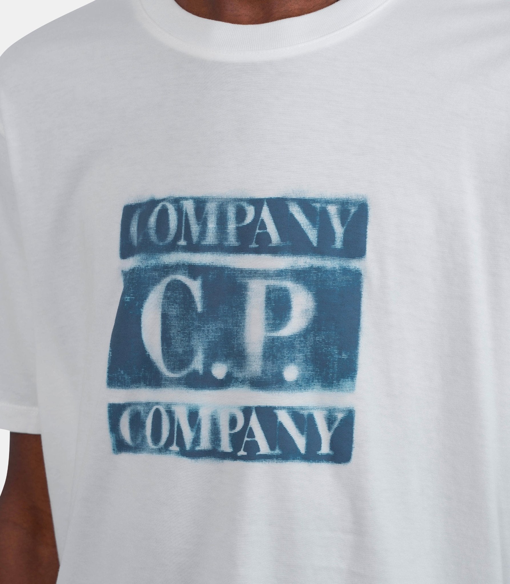T-shirt logo central à manches courtes - 20CMTS141A-110579W-103-S - C.p. company
