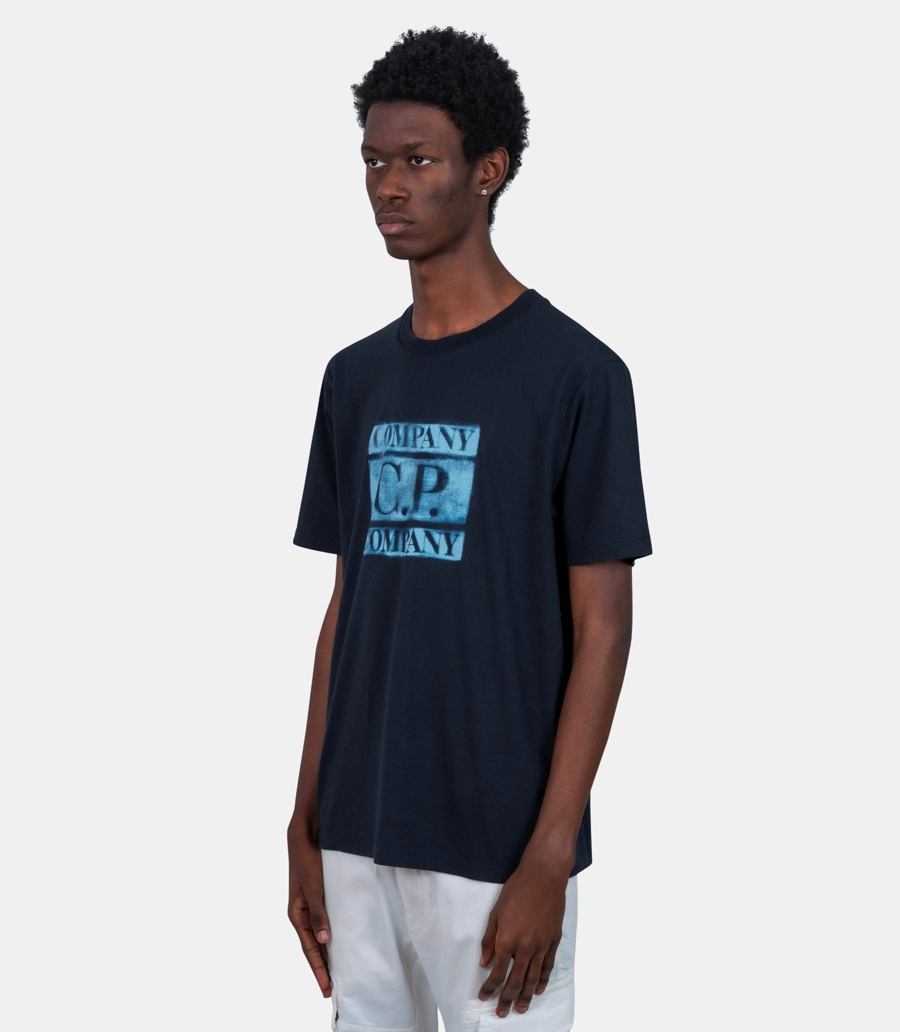 T-shirt logo central à manches courtes - 20CMTS141A-110579W-888-S - C.p. company