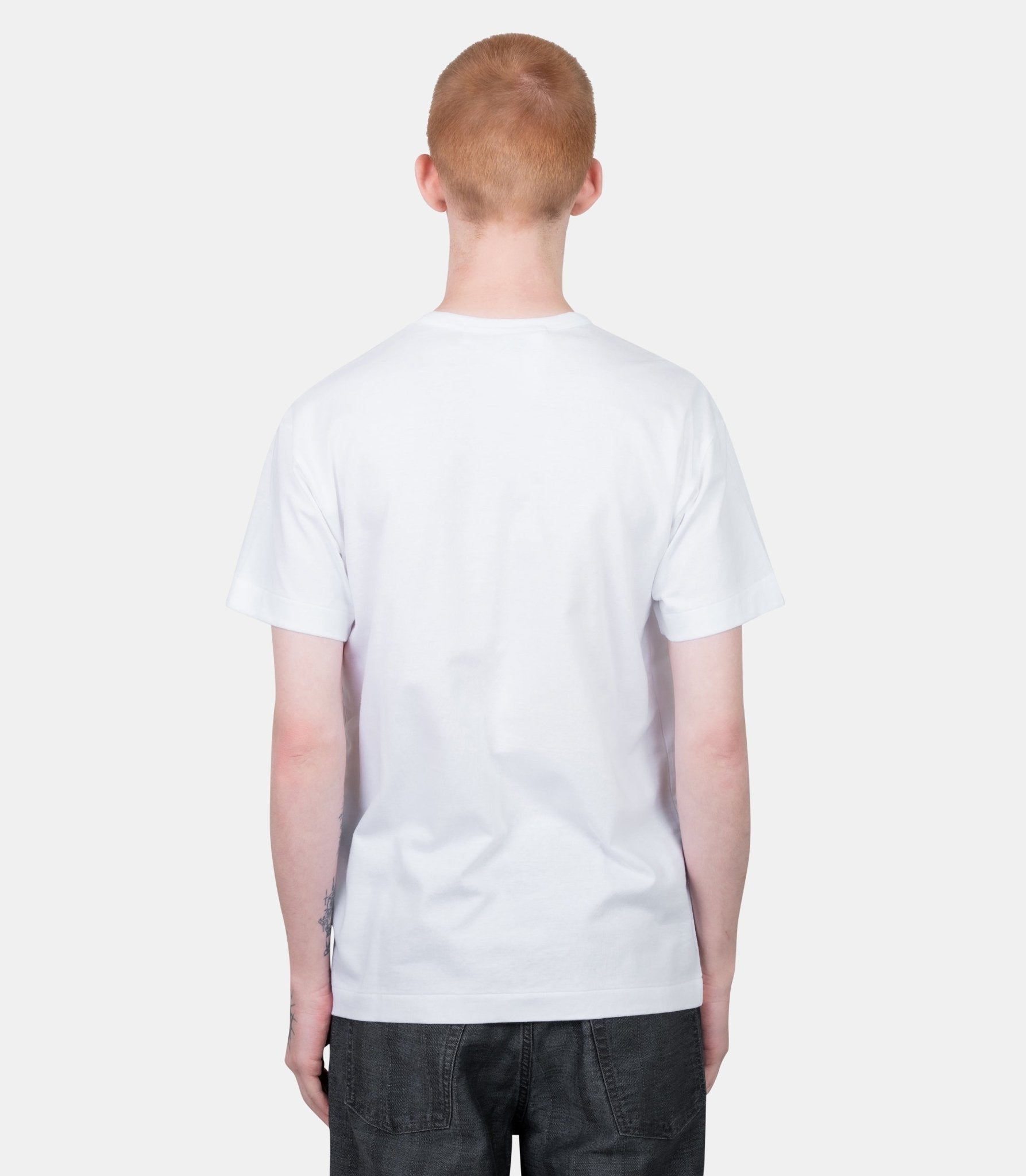 T-shirt logo imprimé cœur rouge - AX-T345-051-1-6-S - Comme des garçons play