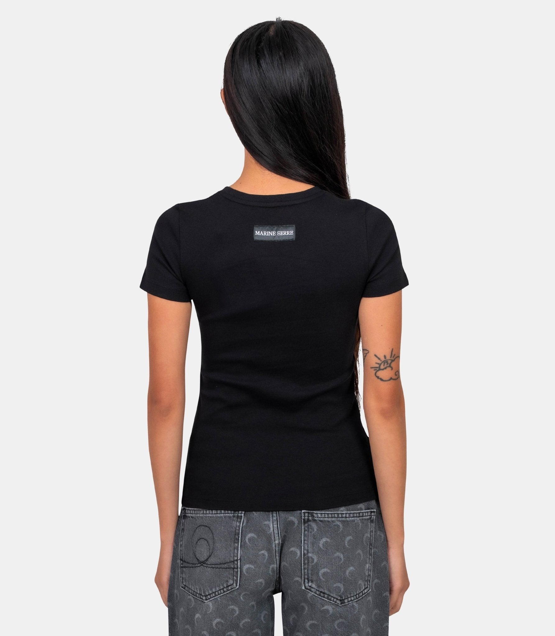 T-shirt logo moon - WTT012ACJER0008-CJER0008-N-XS - Marine serre