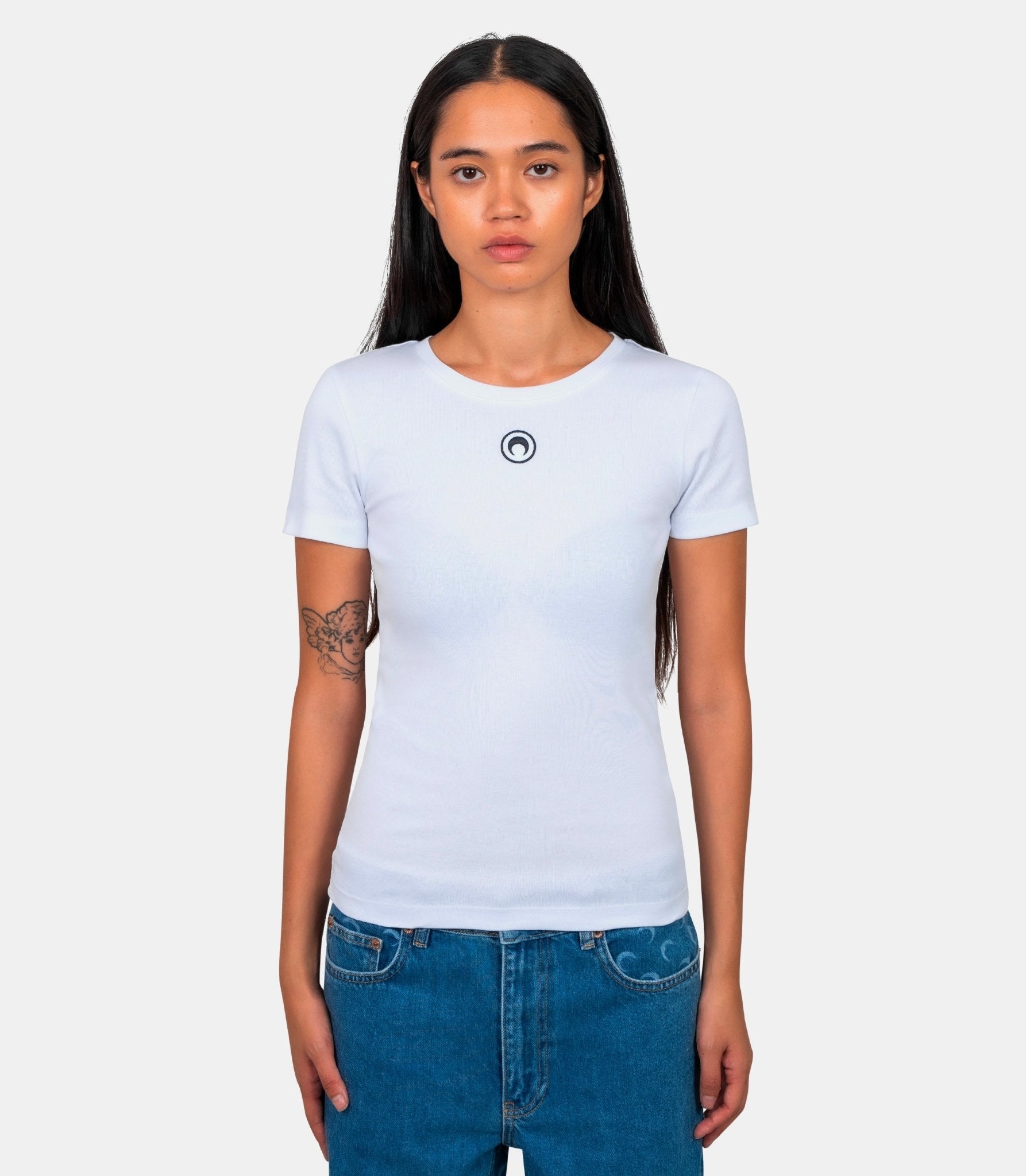 T-shirt logo moon - WTT012ACJER0008 - CJER0008 - XS - Marine serre