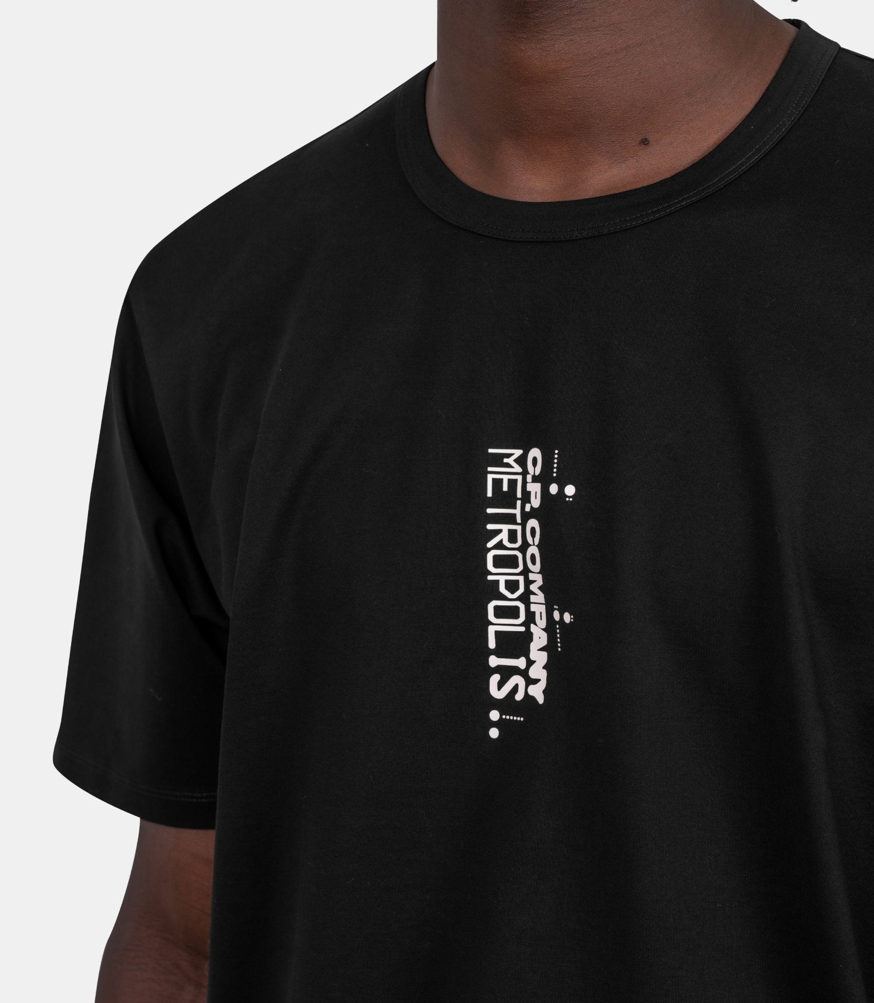 T-shirt logo vertical - 19CLTS057A - 006370W - 999 - S - C.p. company metropolis series