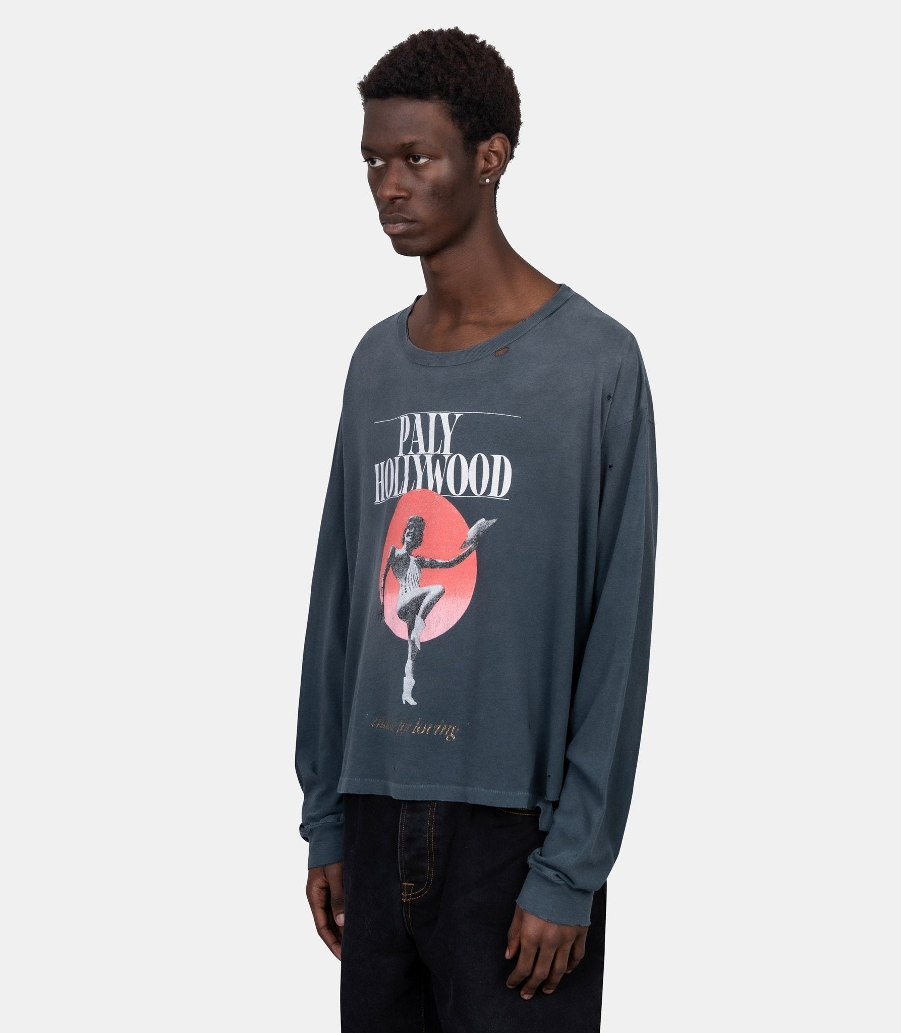 T-shirt l/s myra breckenbridge - 3U003Q1010BLK-S - Paly hollywood