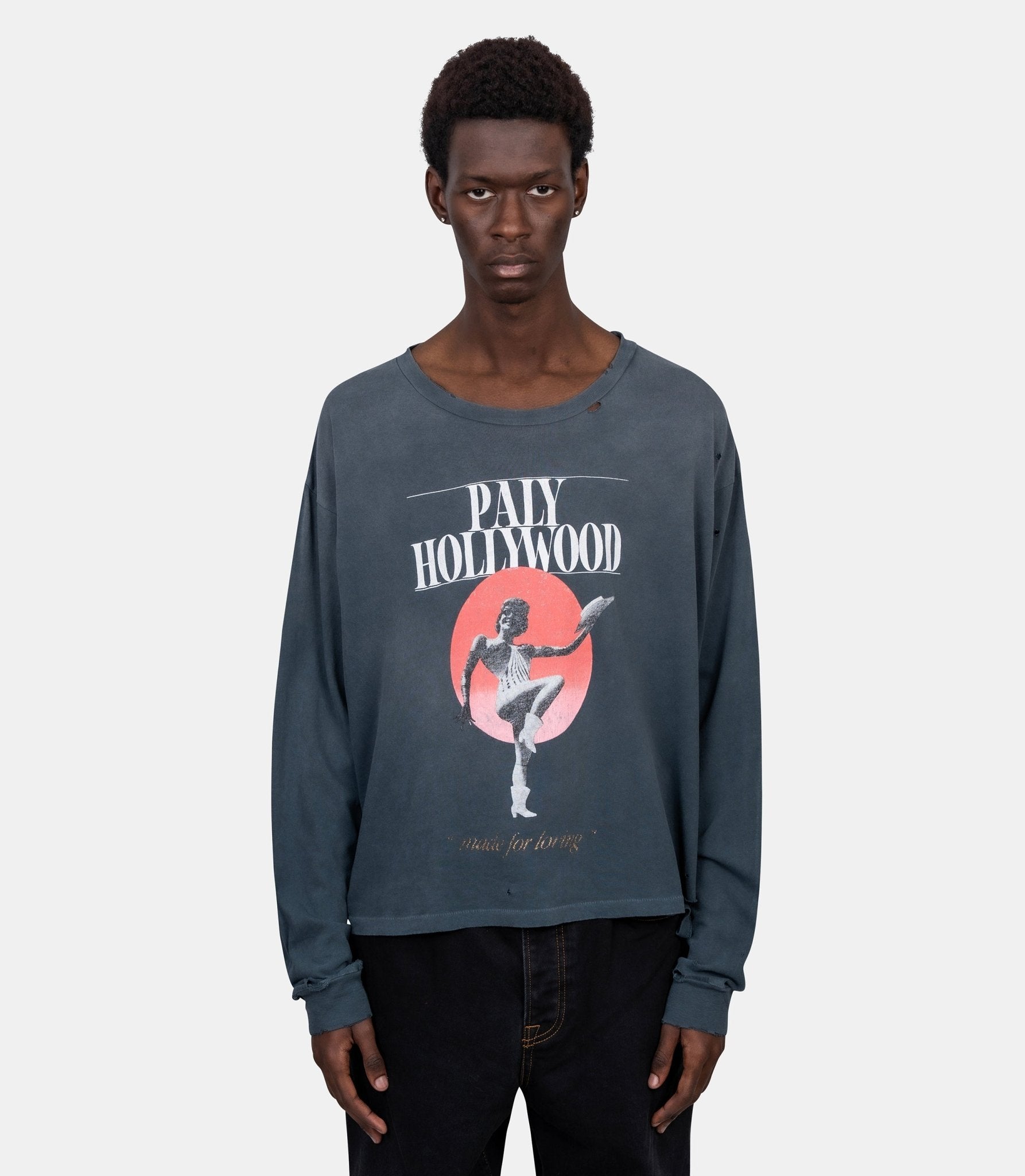 T-shirt l/s myra breckenbridge - 3U003Q1010BLK-S - Paly hollywood